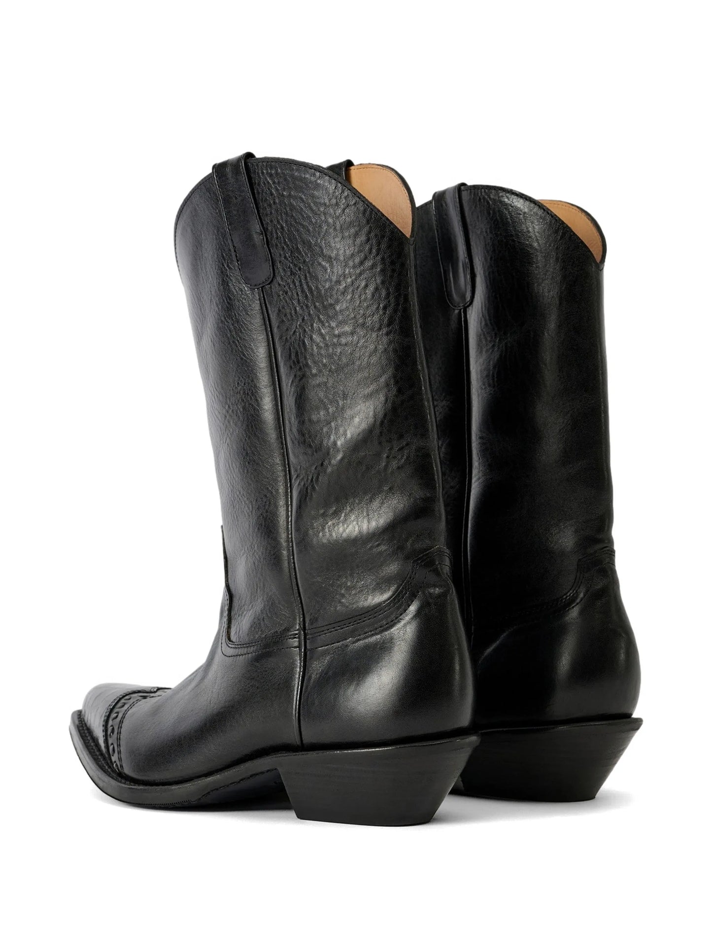 Consultant pointed-toe leather boots