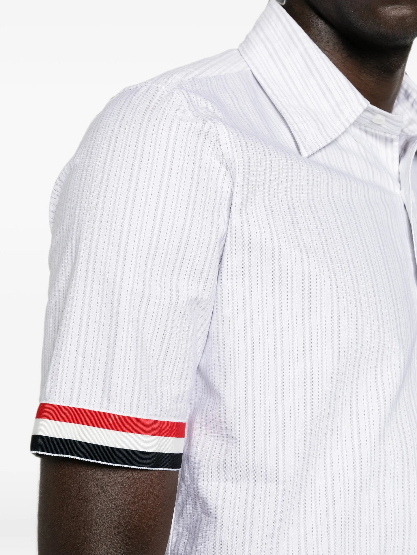 striped short-sleeve shirt