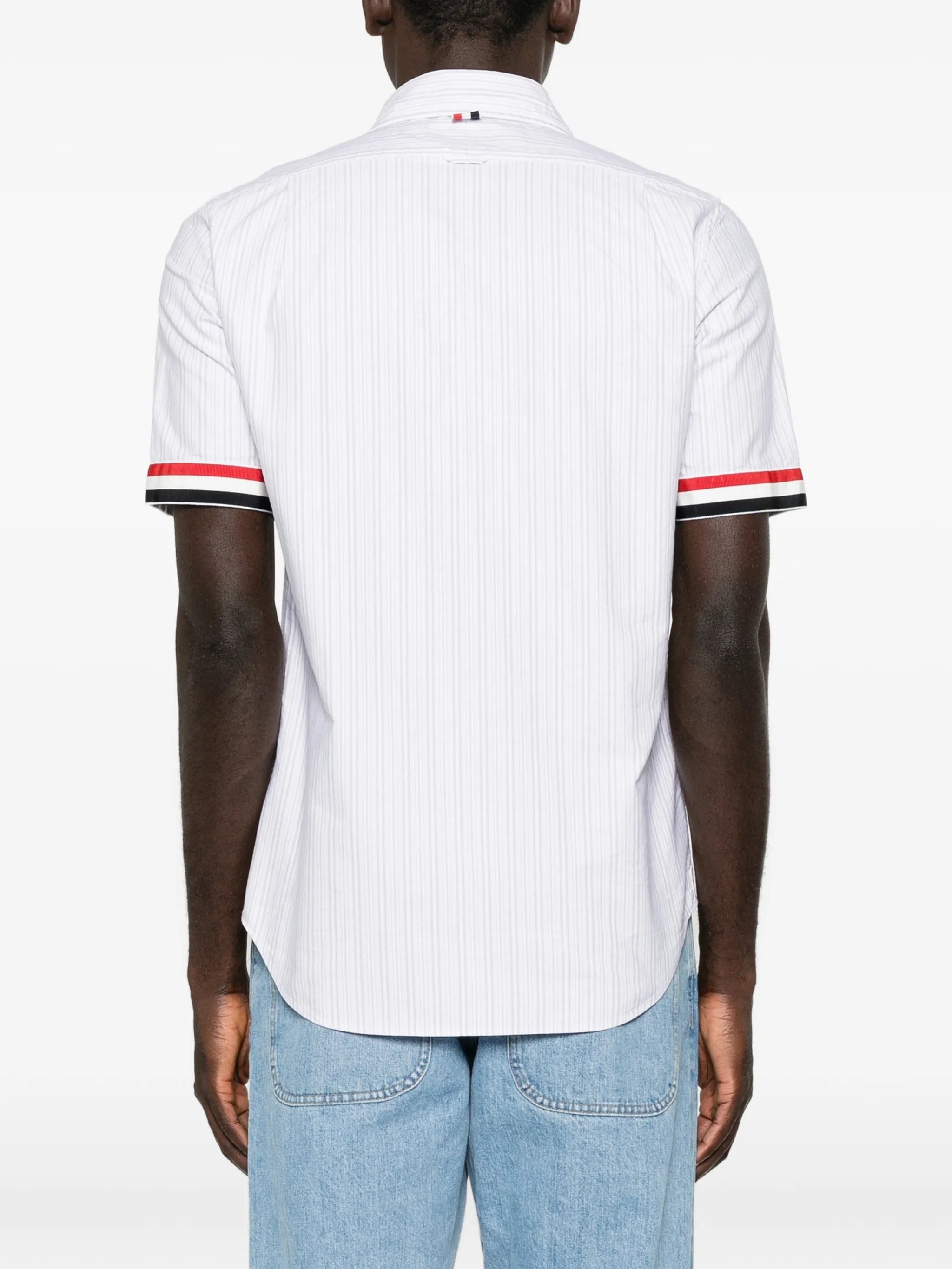 striped short-sleeve shirt