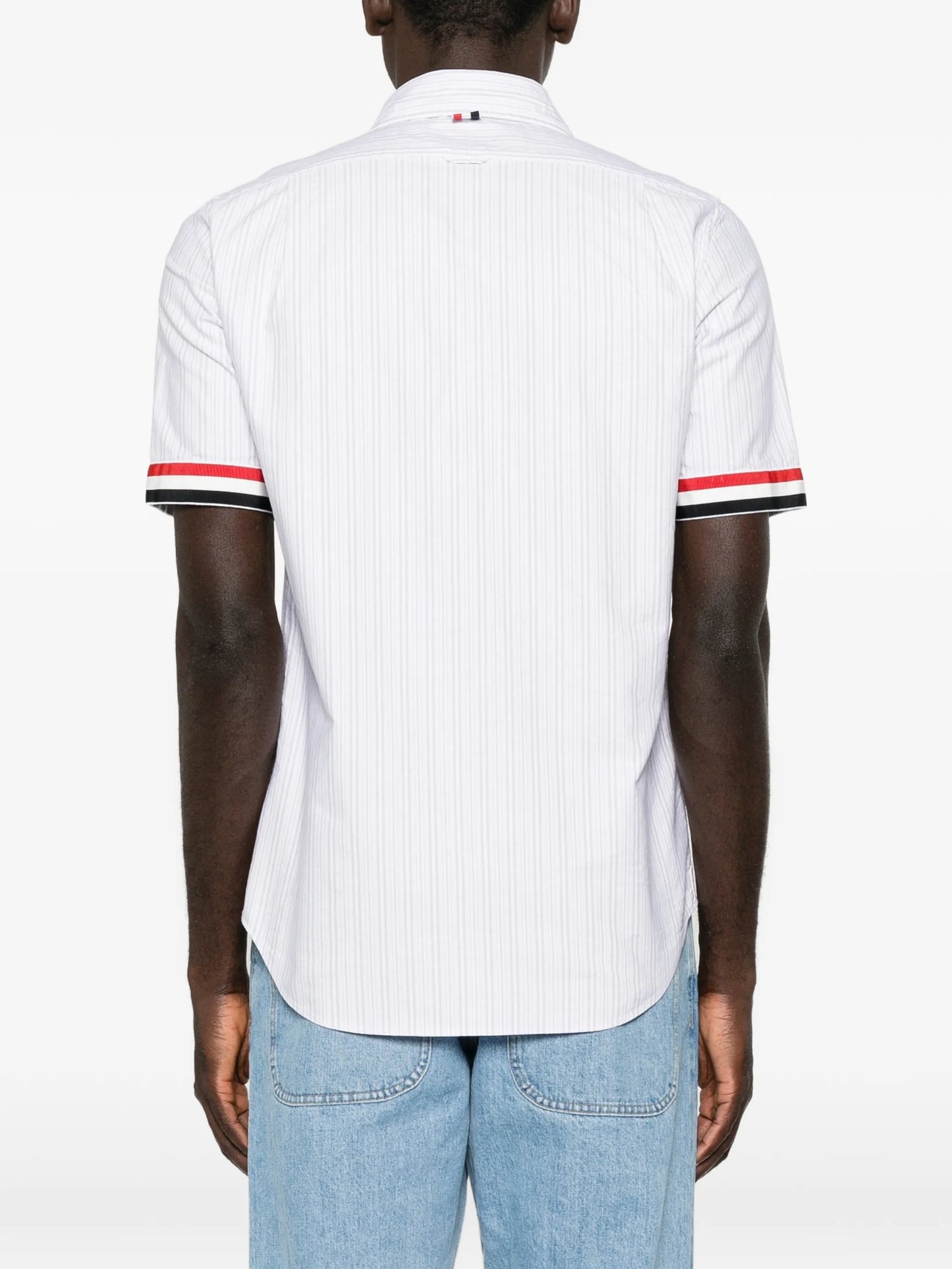 striped short-sleeve shirt