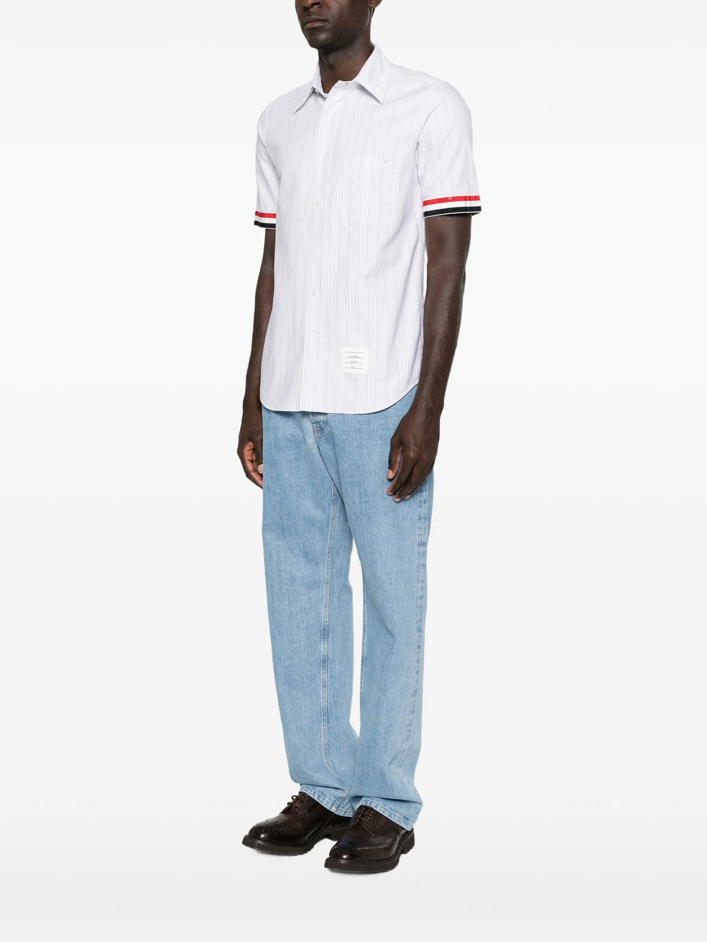 striped short-sleeve shirt