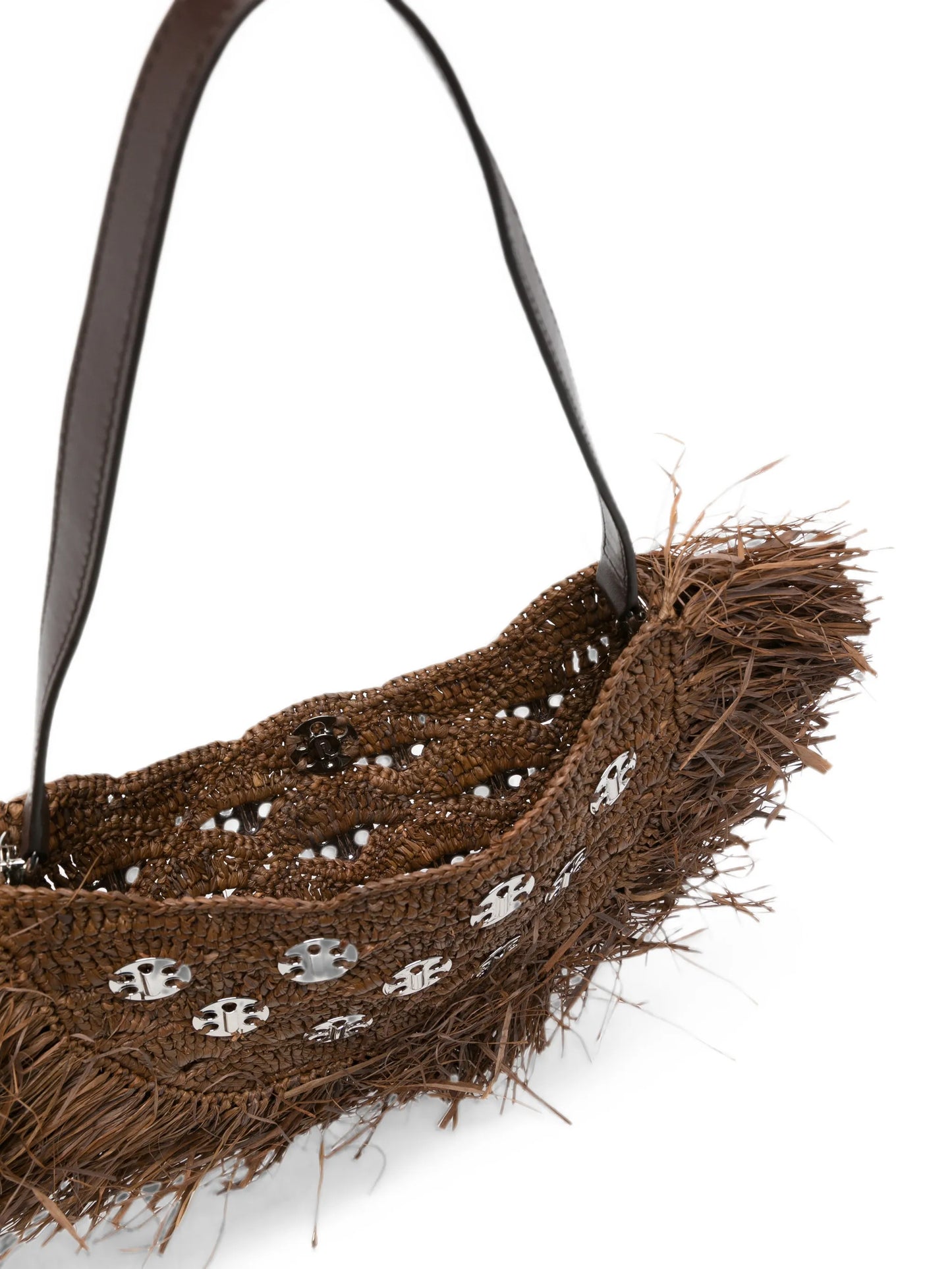 Crescent Moon fringed shoulder bag