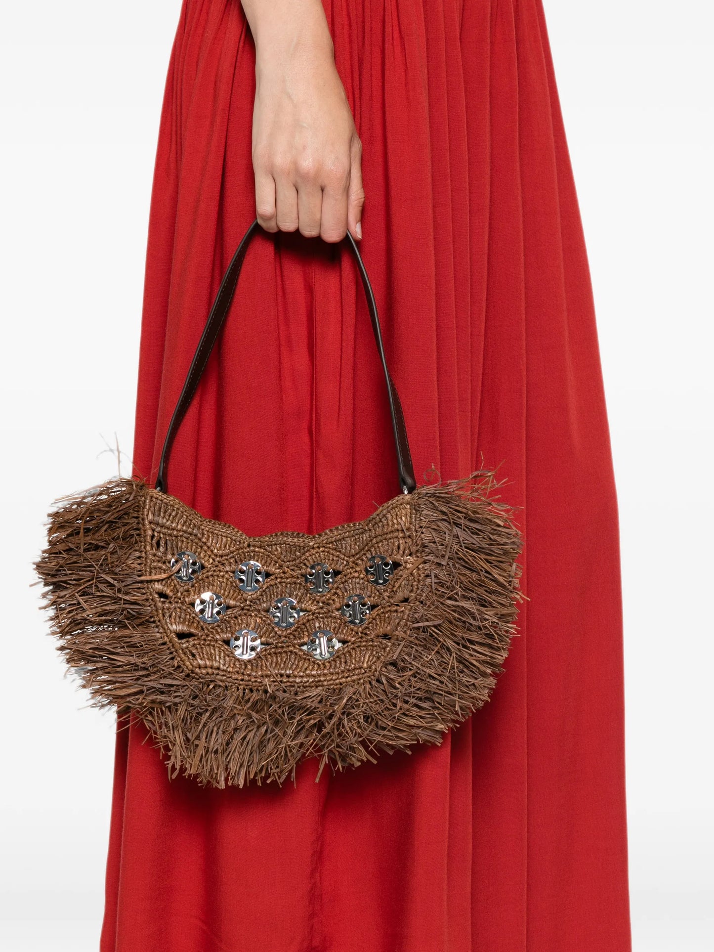 Crescent Moon fringed shoulder bag
