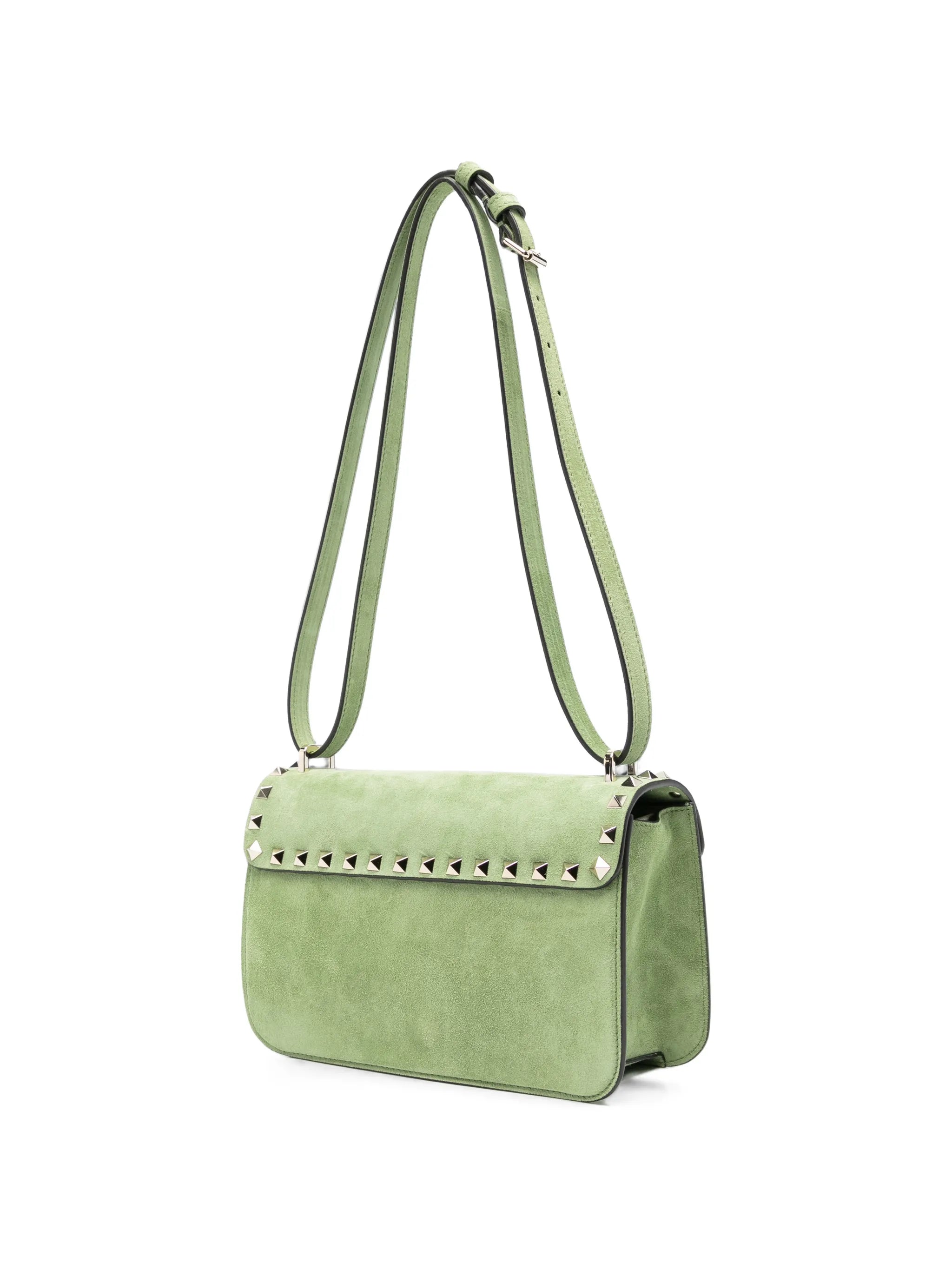 Rockstud leather shoulder bag