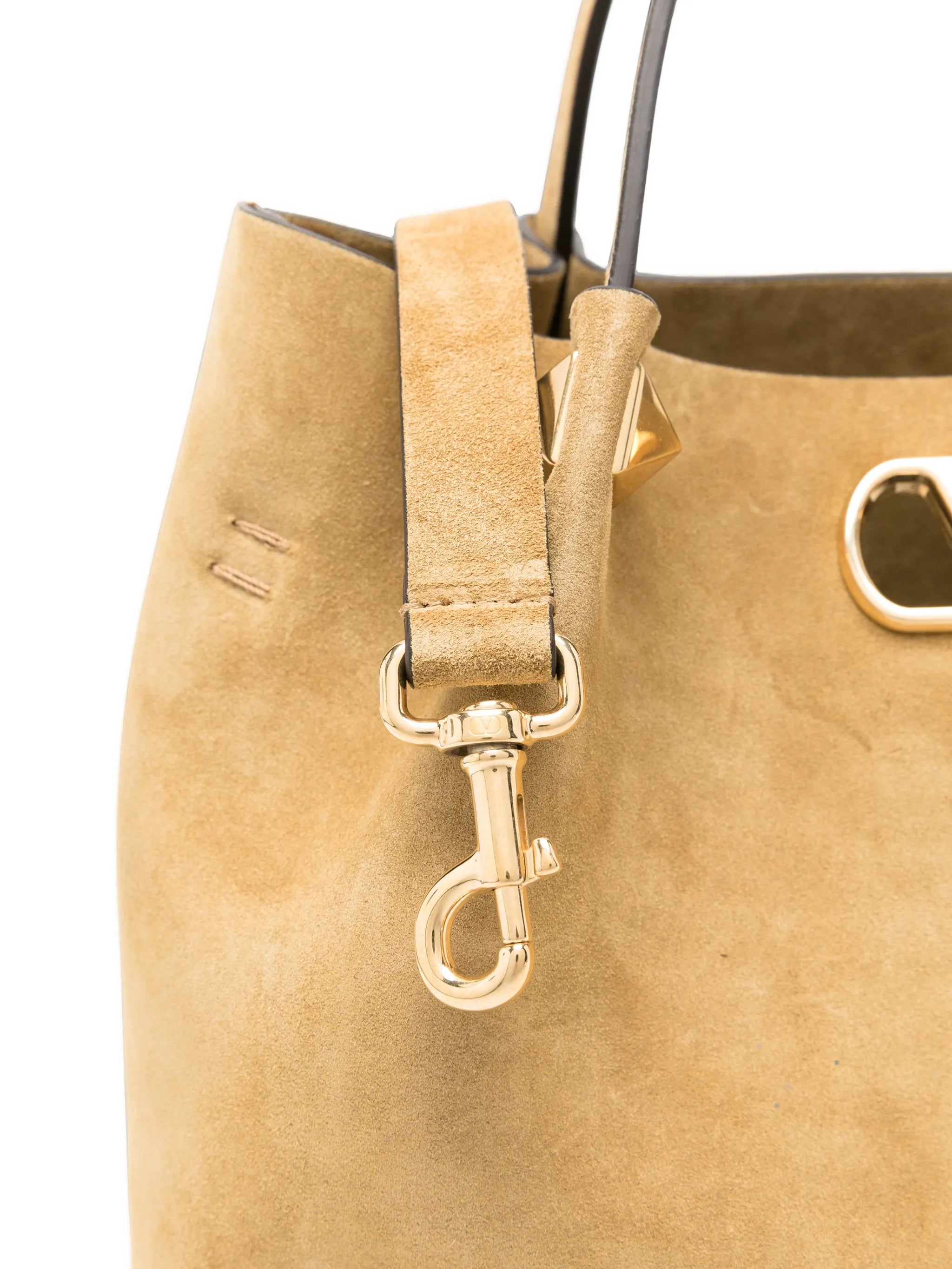 VLogo Signature suede tote bag