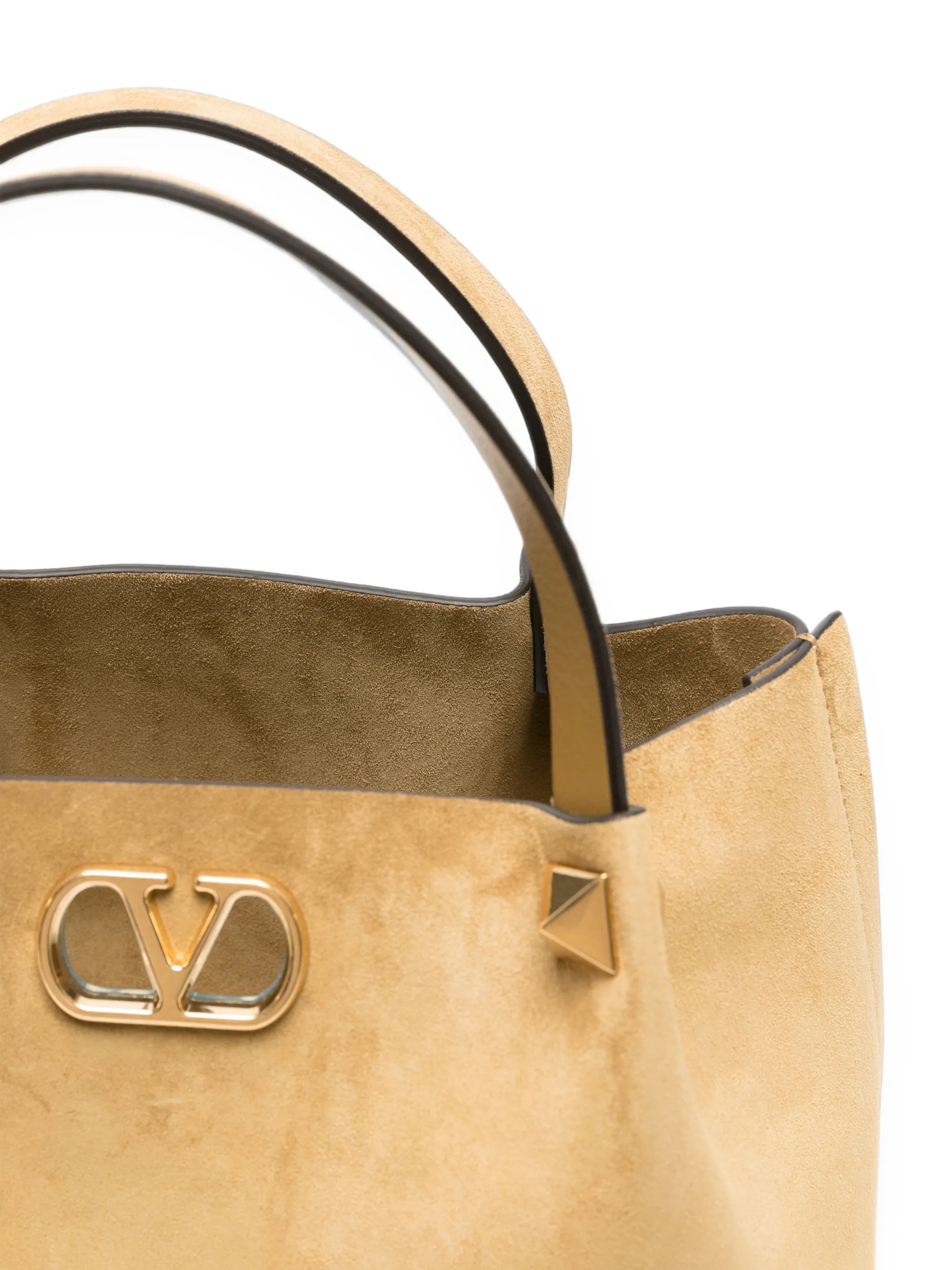 VLogo Signature suede tote bag