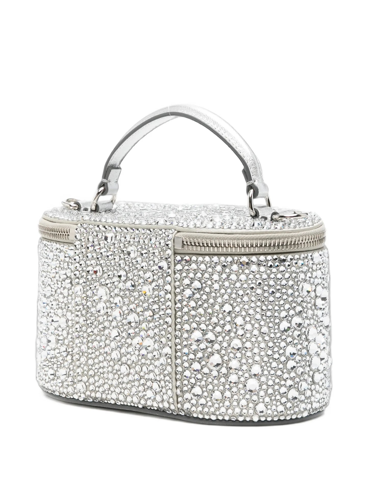 VLogo Signature crystal-embellished vanity case mini bag