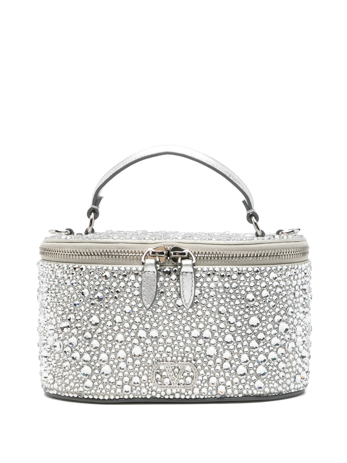 VLogo Signature crystal-embellished vanity case