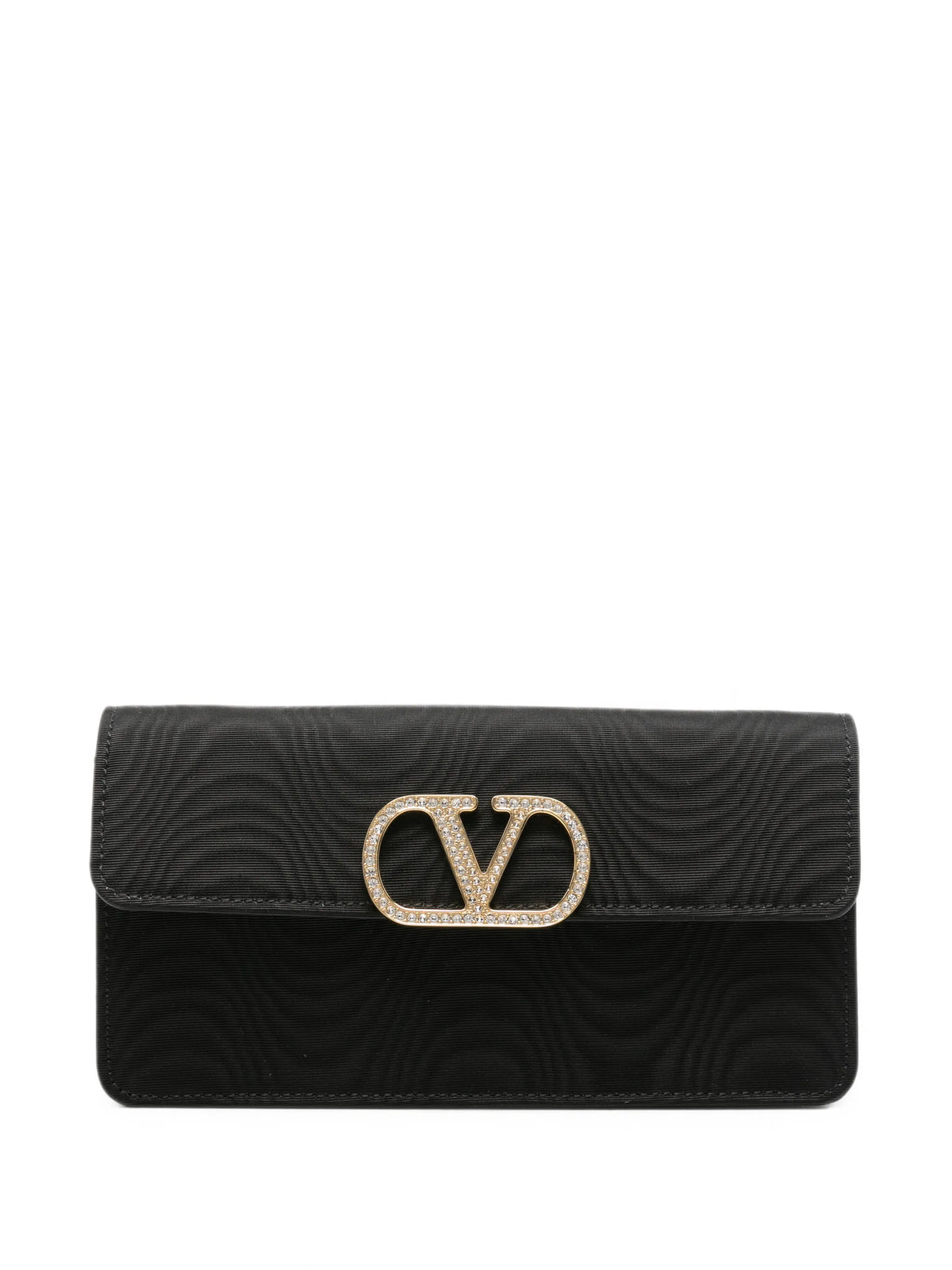 VLogo Signature moiré mini clutch bag