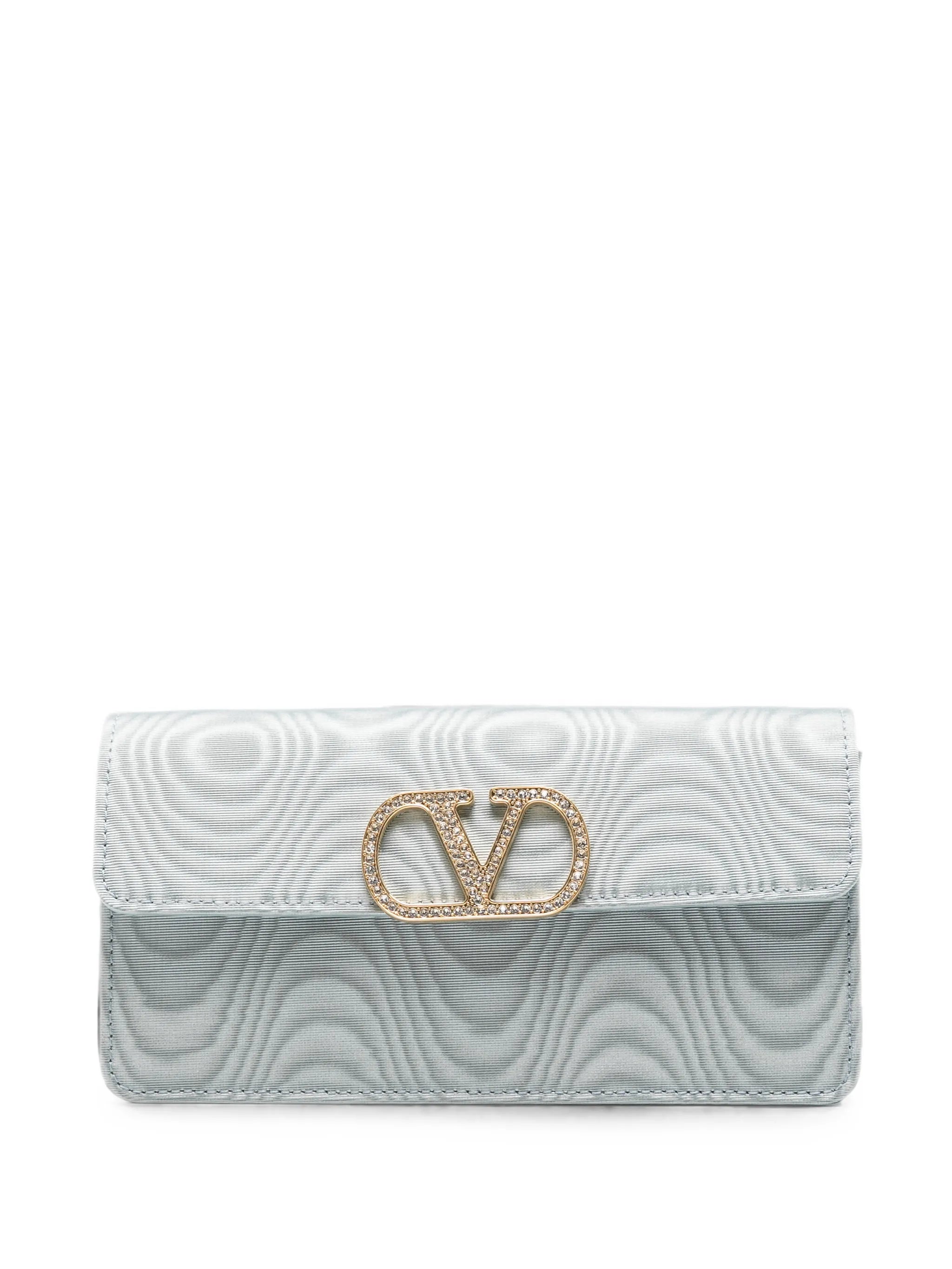 VLogo Signature moiré cross body bag