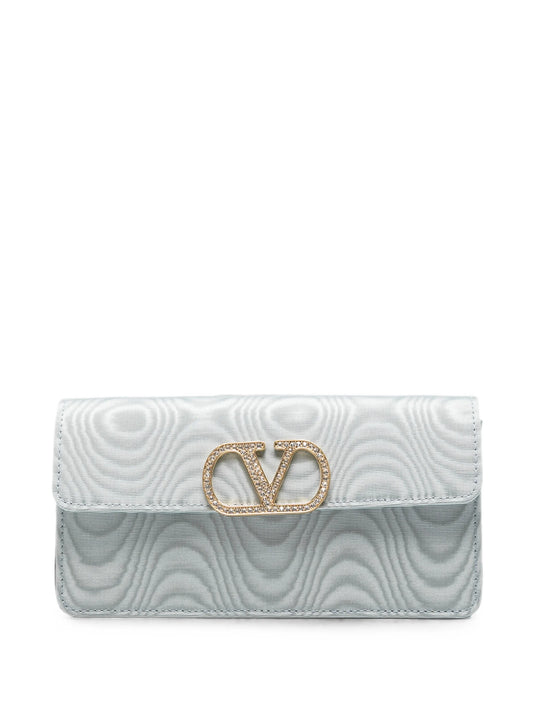VLogo Signature moiré cross body bag