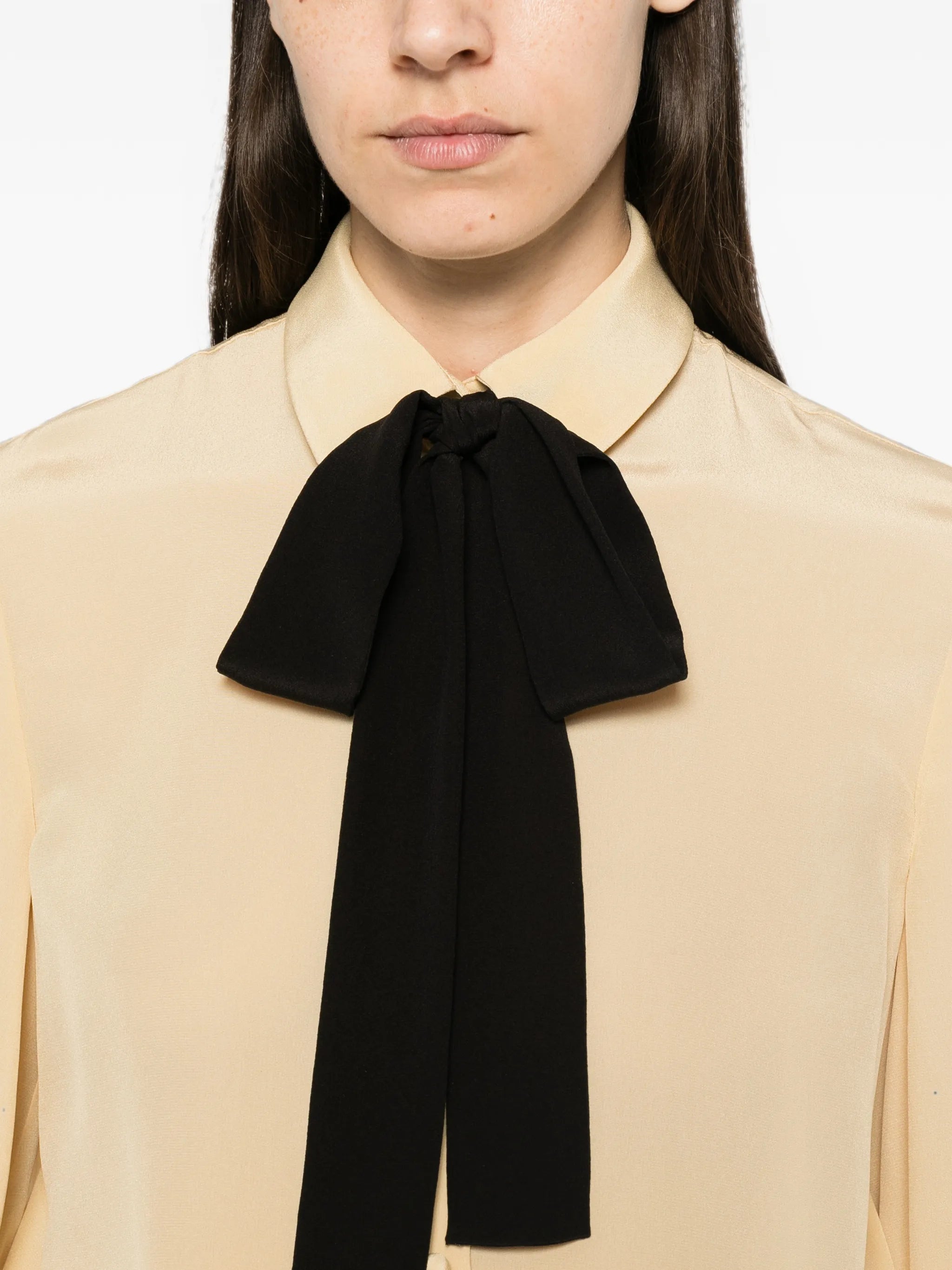 bow-detail buttoned shirt