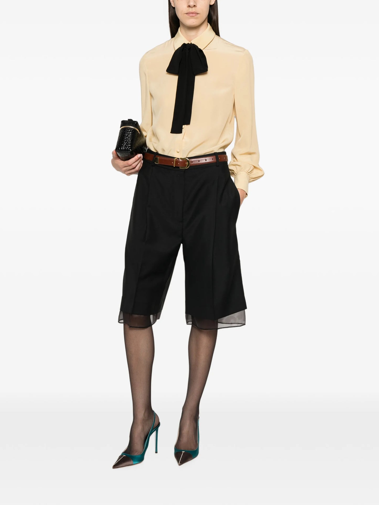 bow-detail buttoned shirt