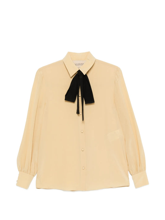 bow-detail buttoned shirt