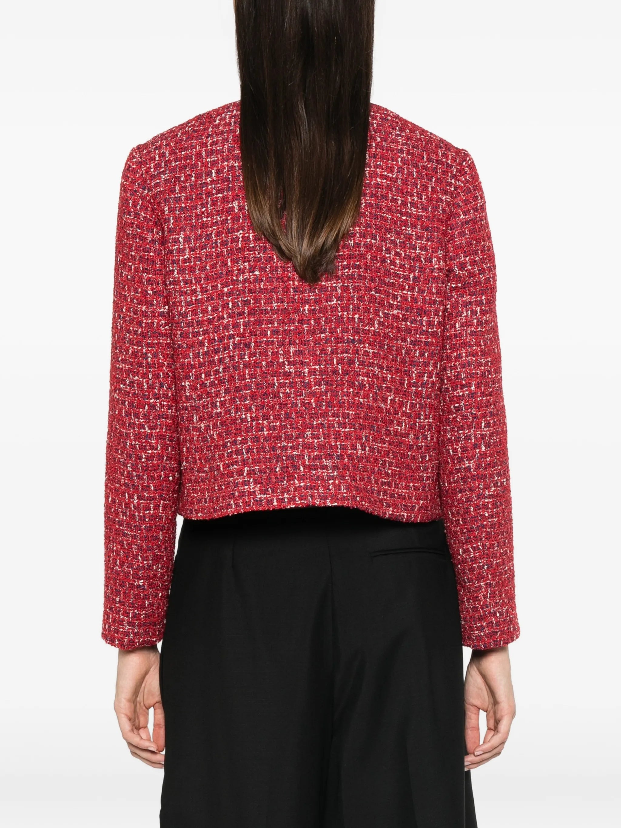 buttoned tweed jacket