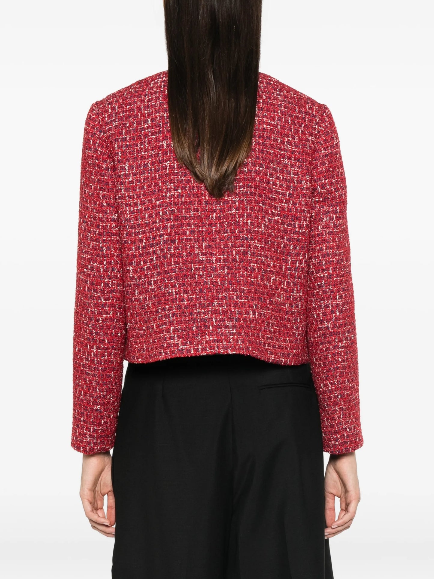buttoned tweed jacket