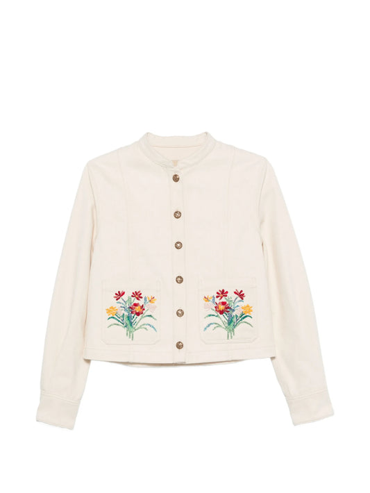 floral-embroidered jacket