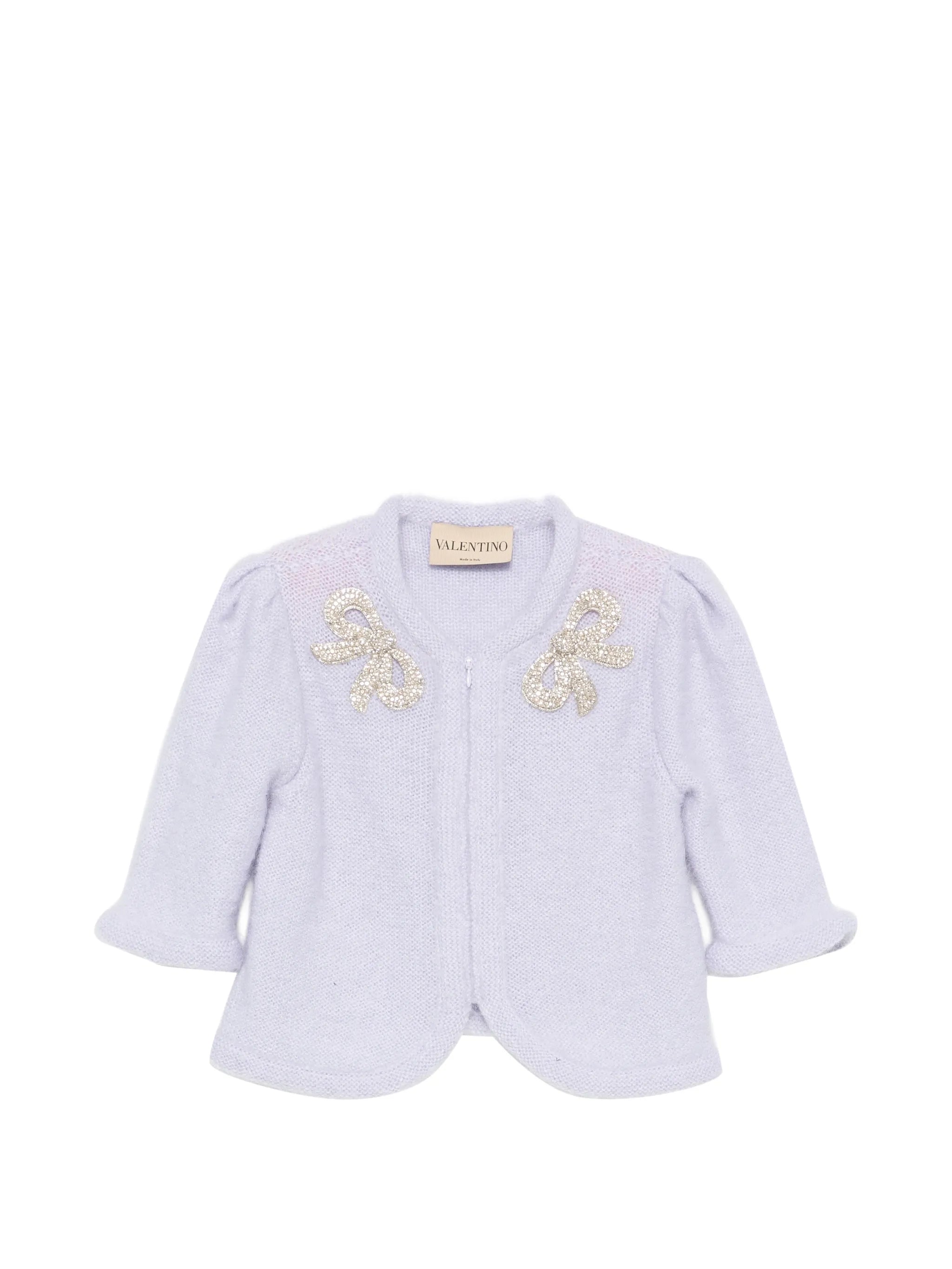 bow-embellished cardigan