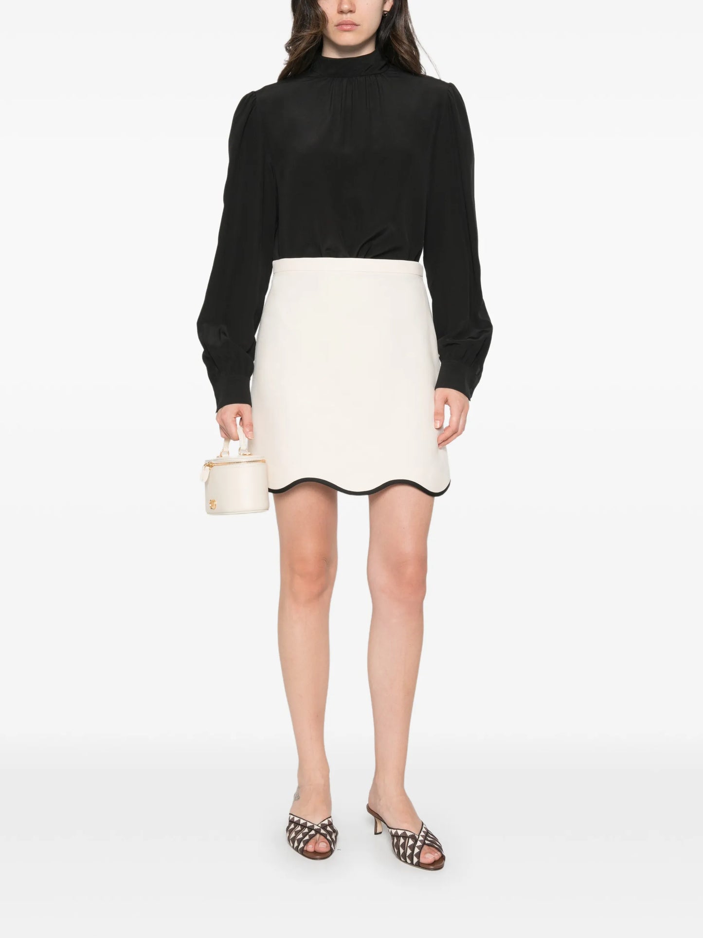 wave-hem mini skirt