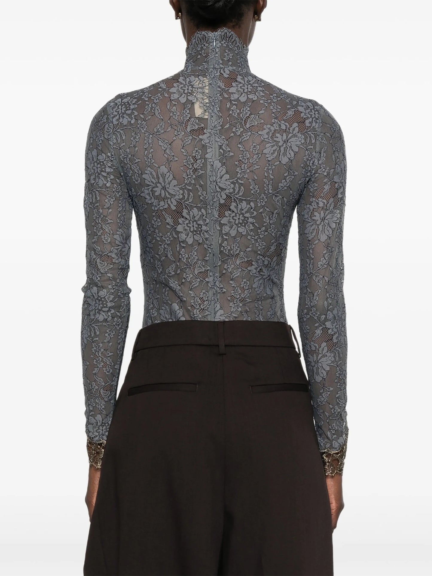 lace-detail long-sleeve bodysuit