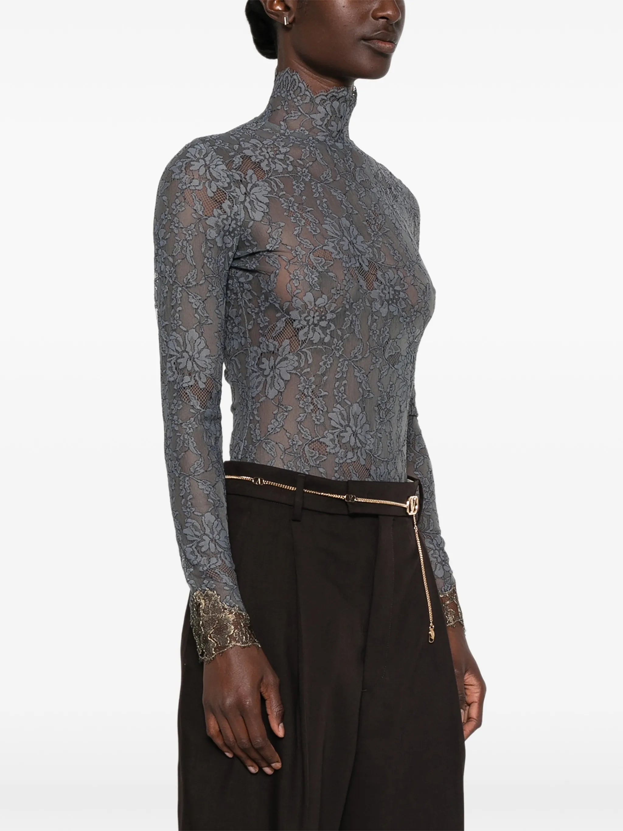 lace-detail long-sleeve bodysuit
