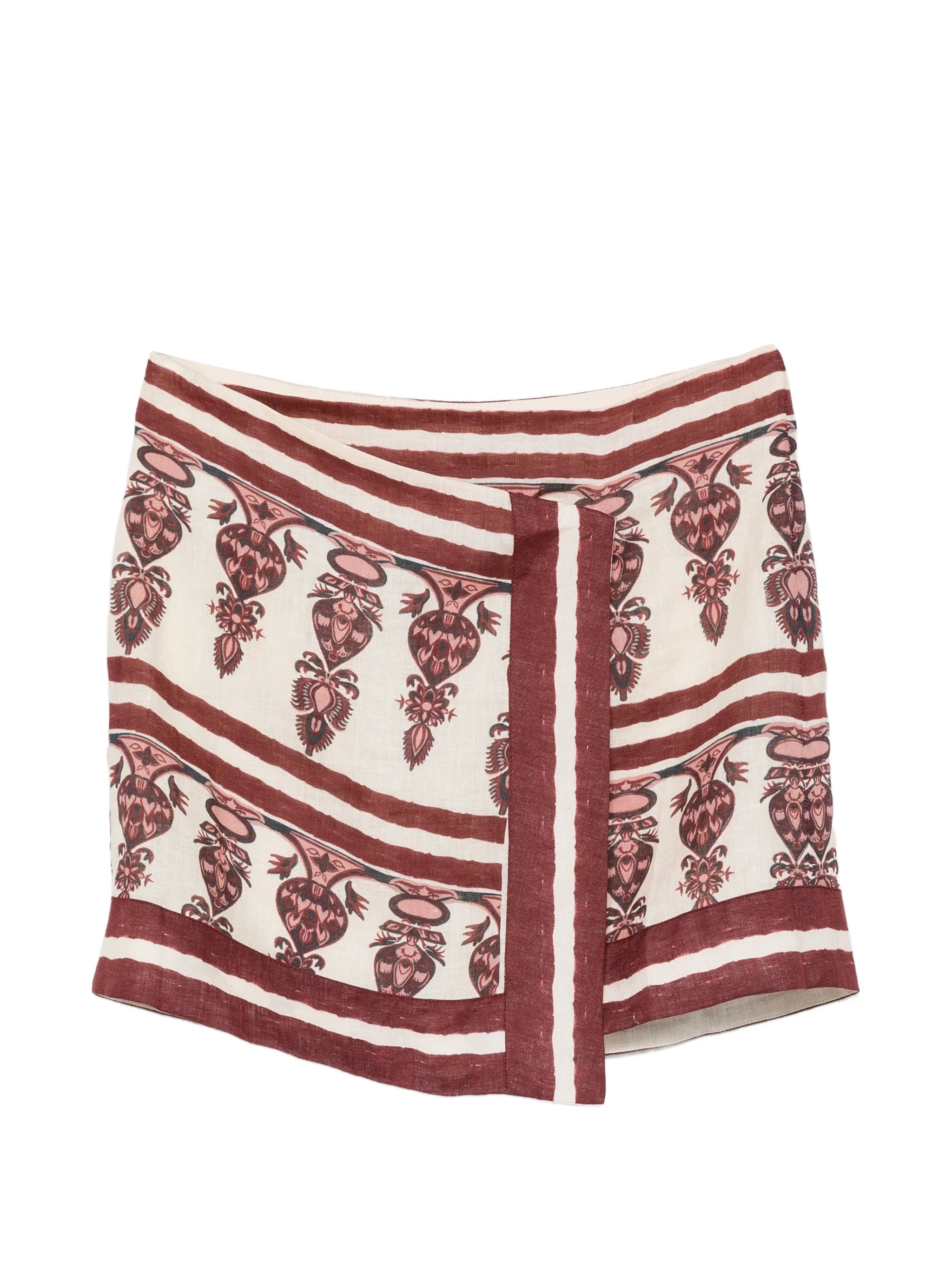 Roots pattern mini skirt
