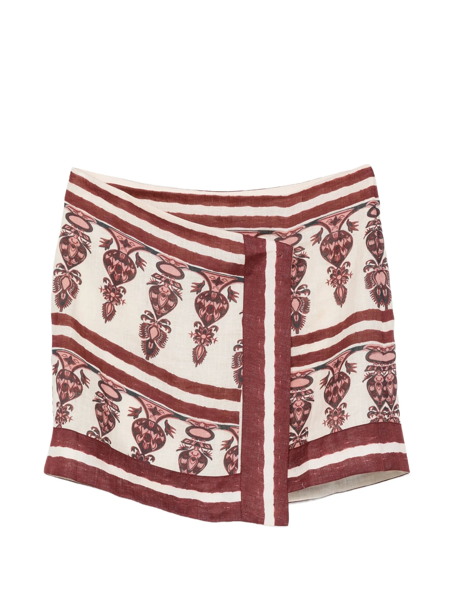 Roots pattern mini skirt