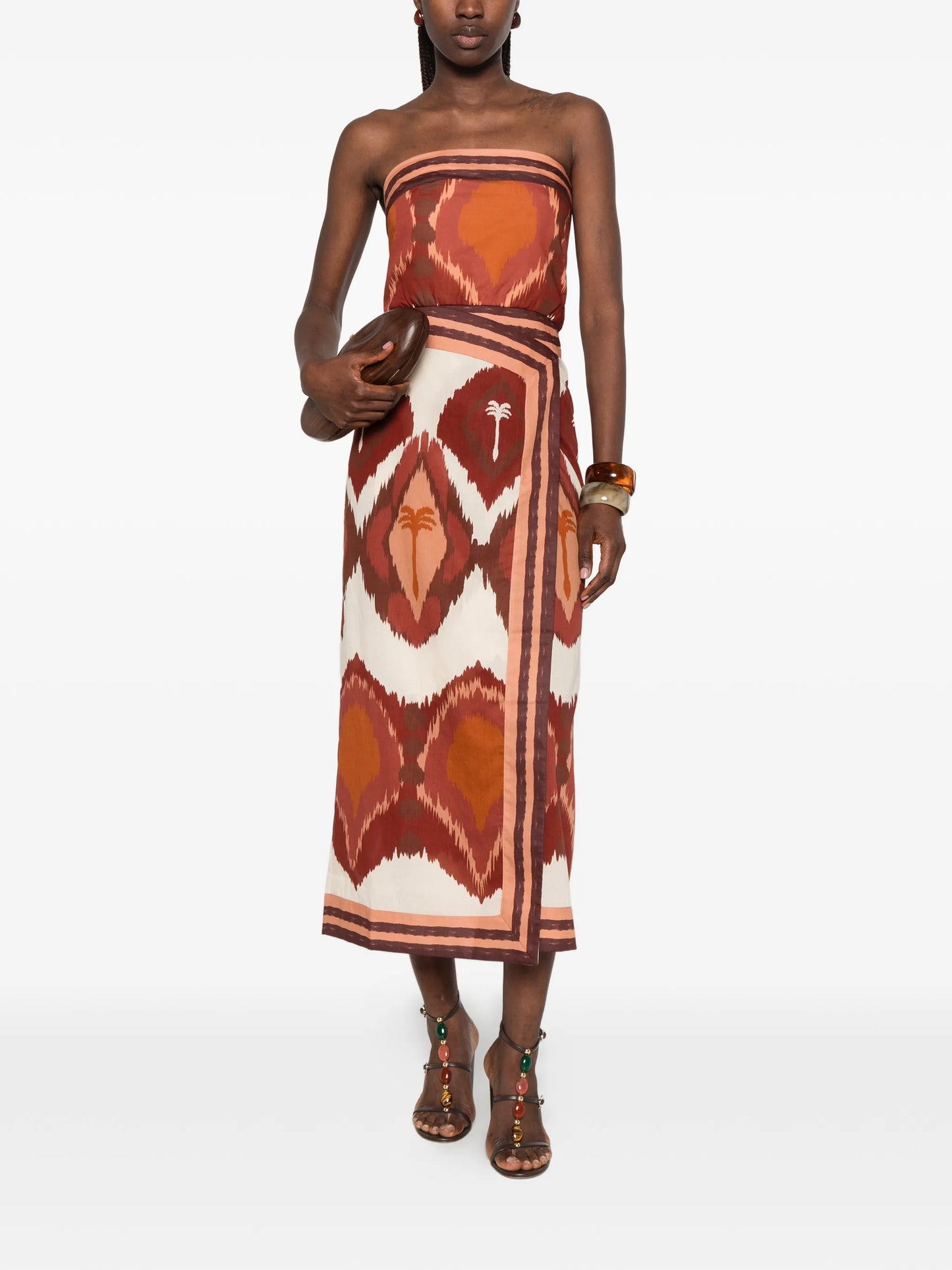 Anciente Peru strapless maxi dress