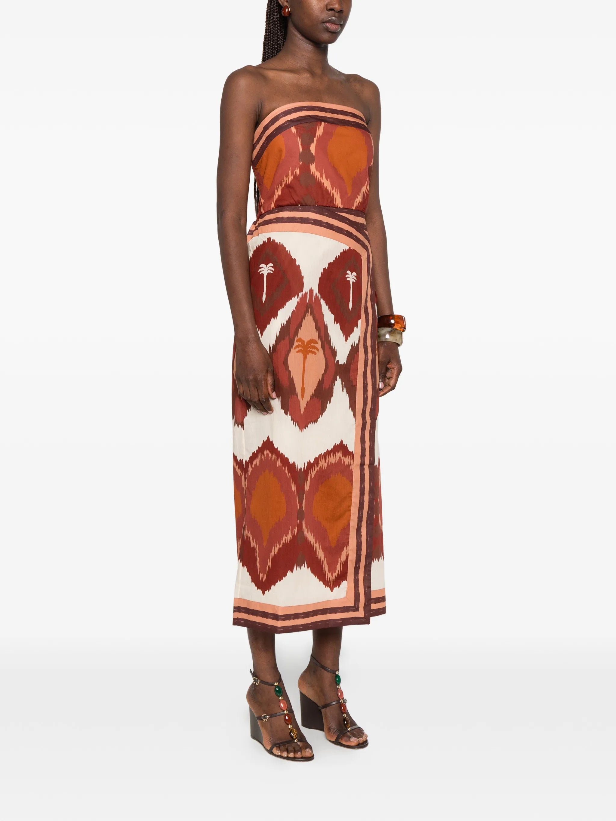 strapless midi dress