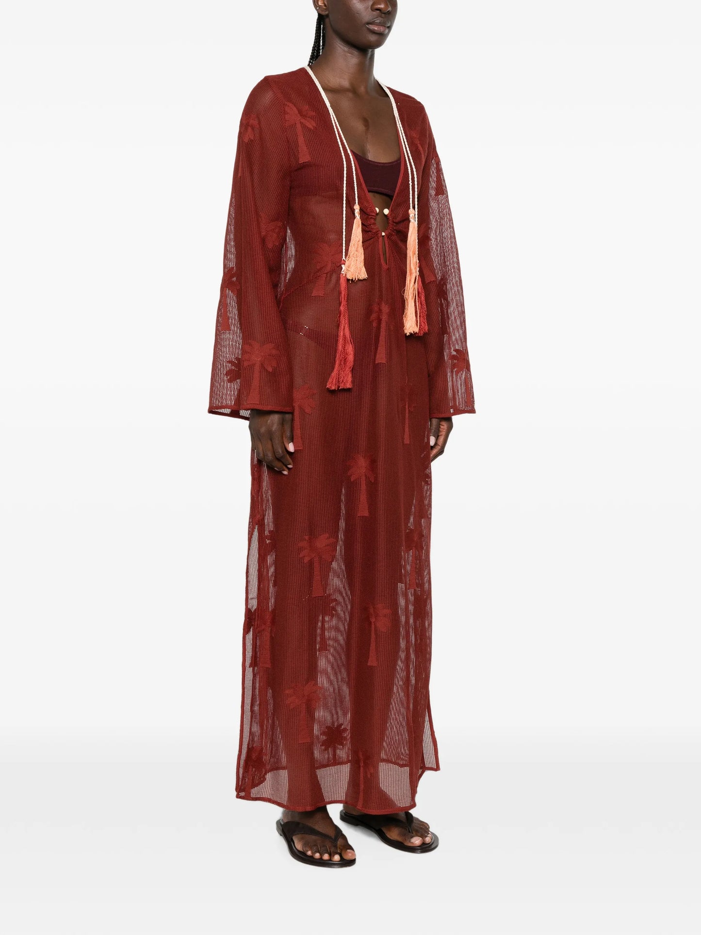 Palm Veil tunic dress