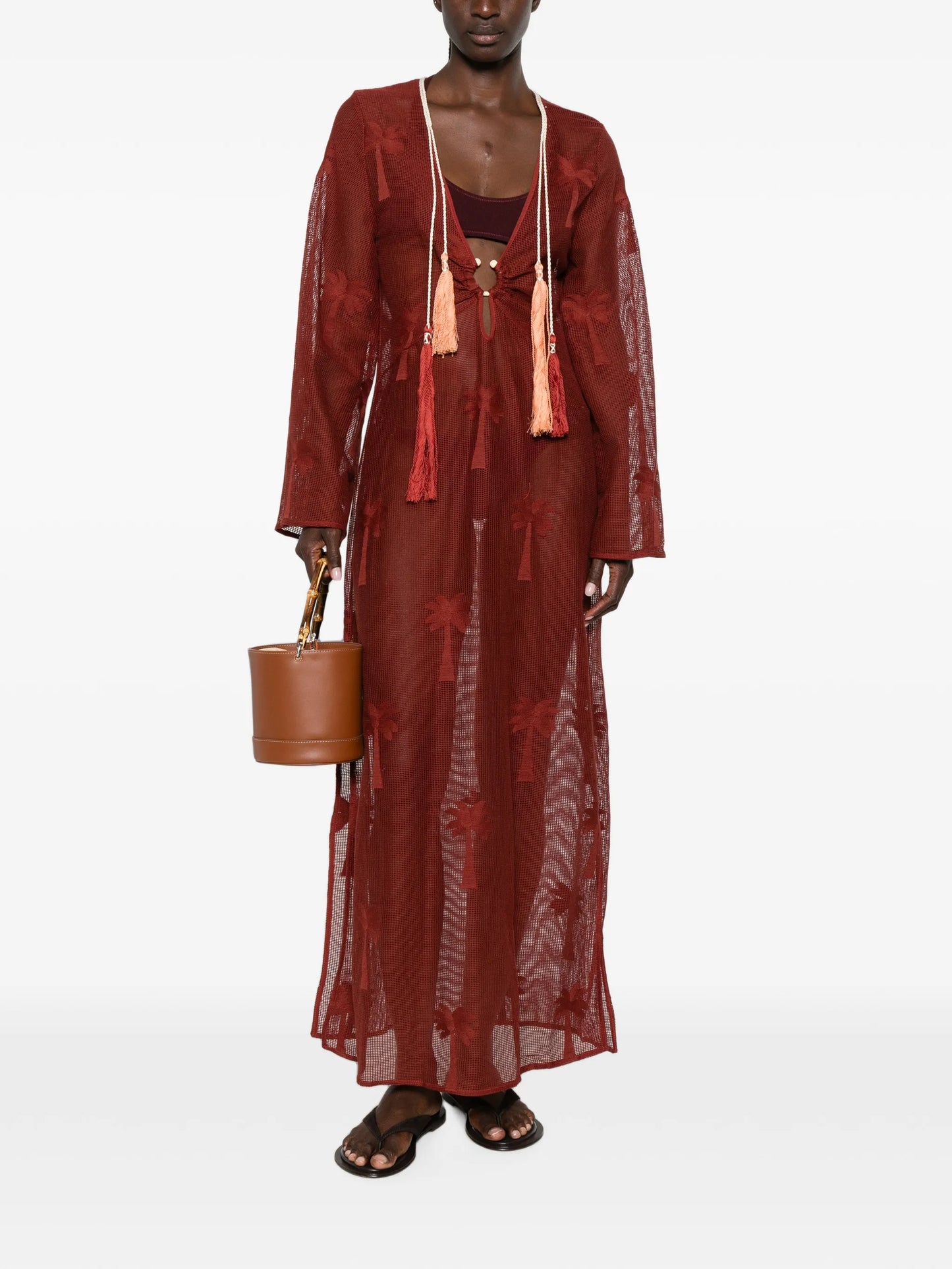 Palm Veil tunic dress