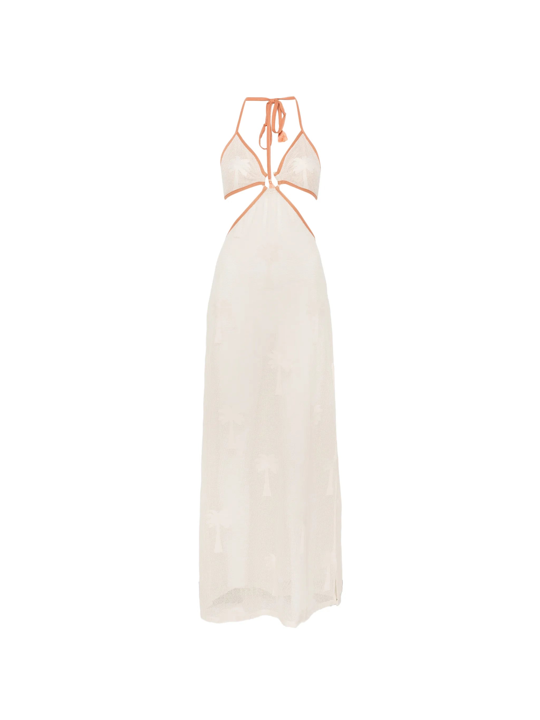 Ebb and Flow palm-tree maxi dress