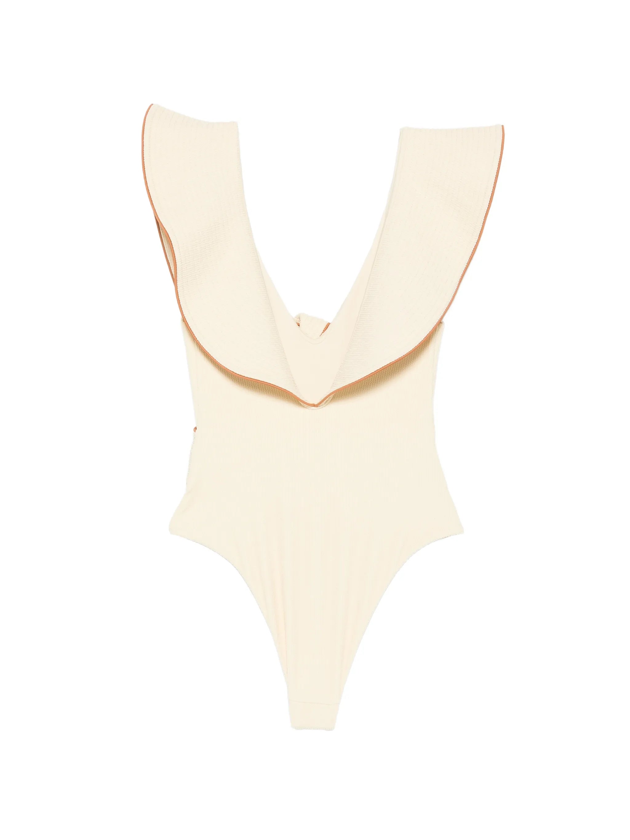 Crinkle ruffled-detail swimsuit