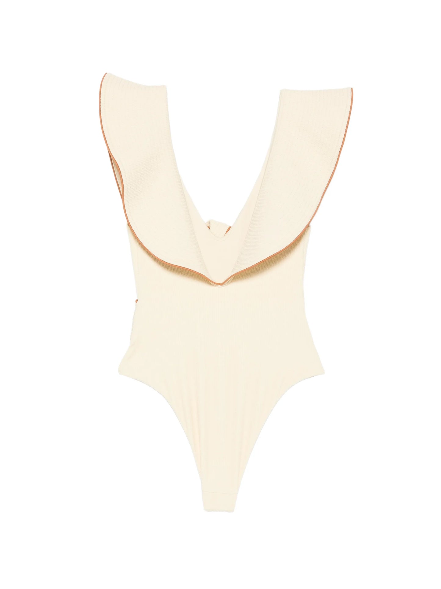 Crinkle ruffled-detail swimsuit