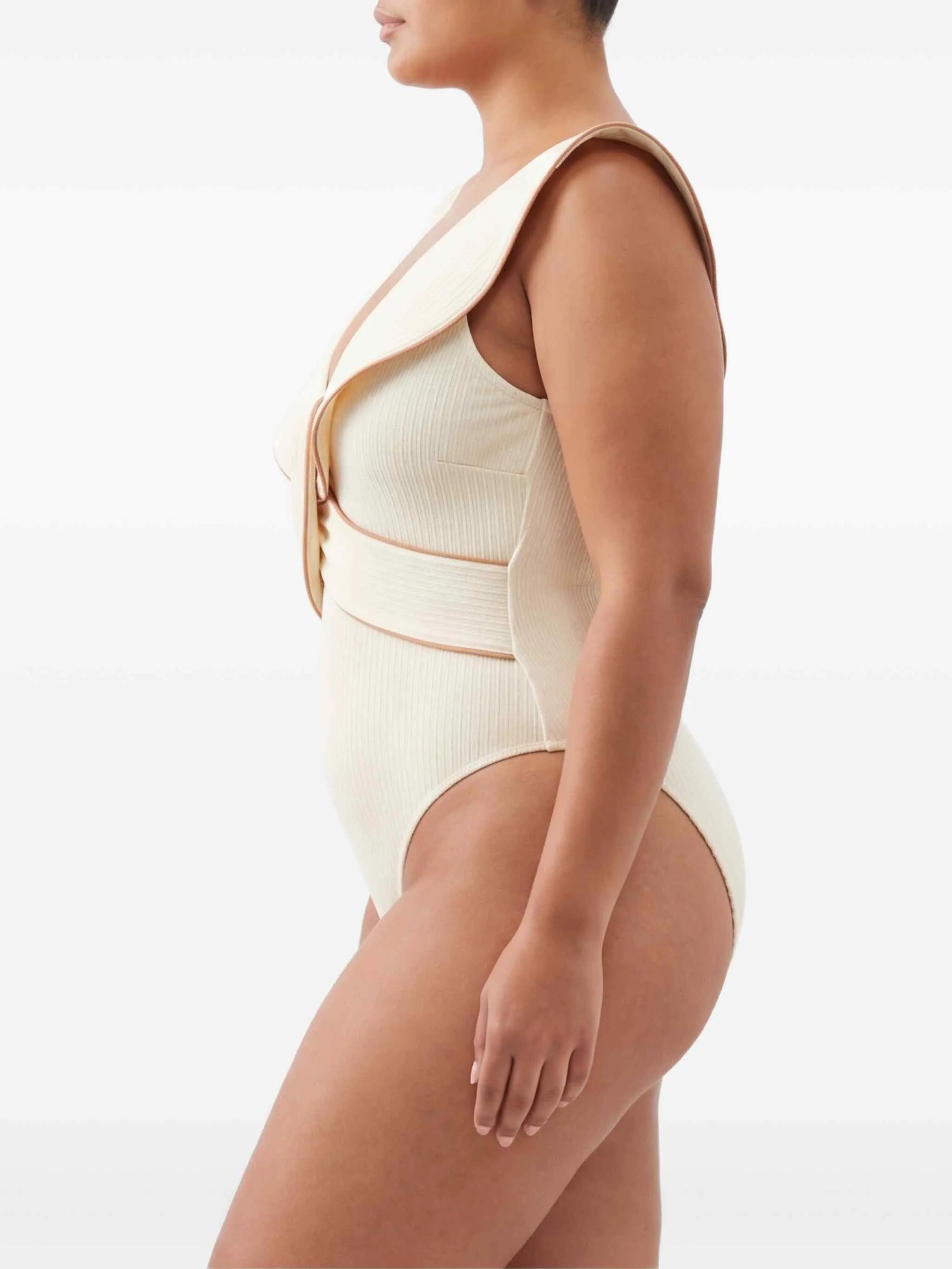 Beaches crinkle ruffled-detail swimsuit