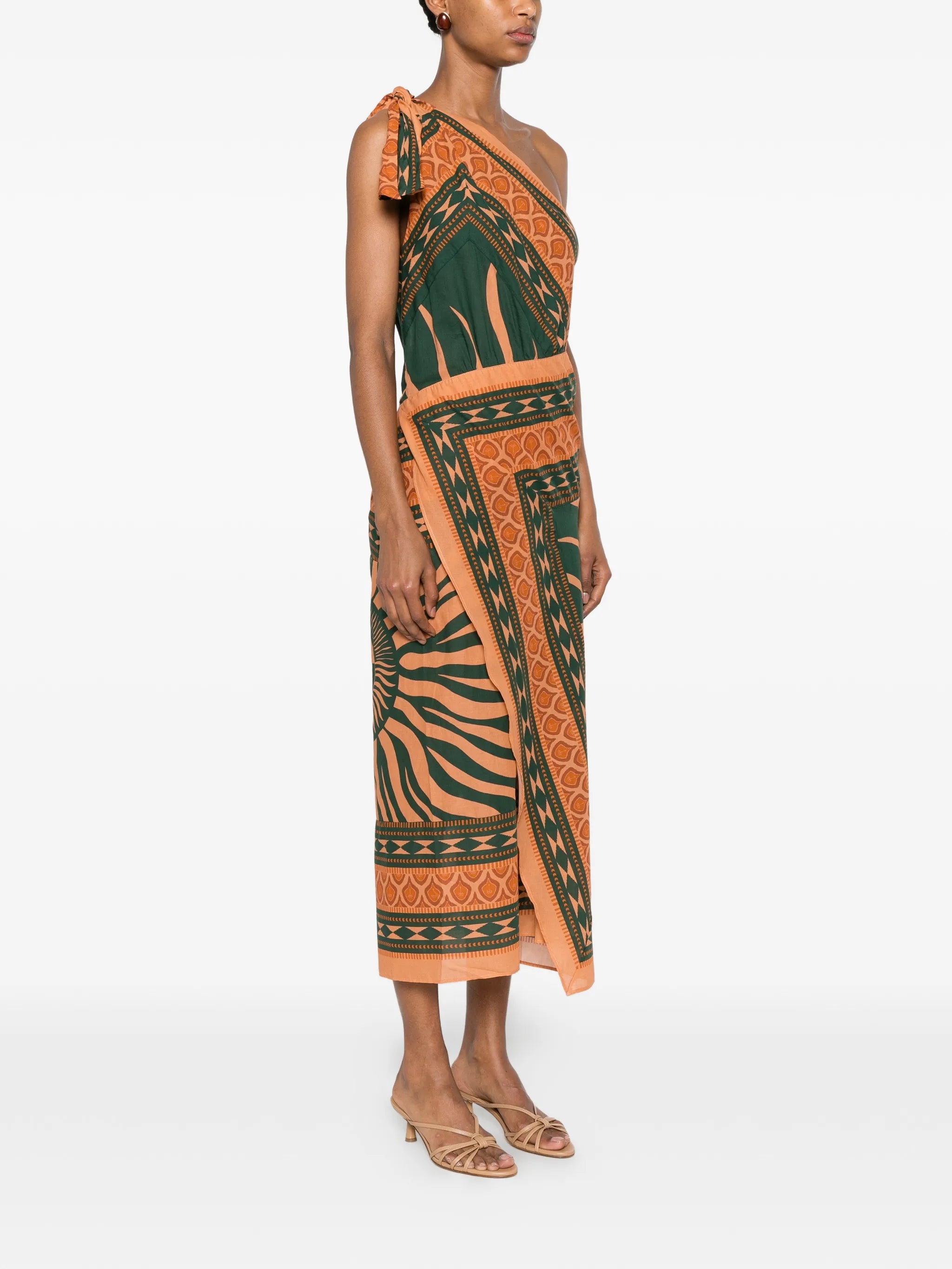 Embracing Courage one-shoulder midi dress