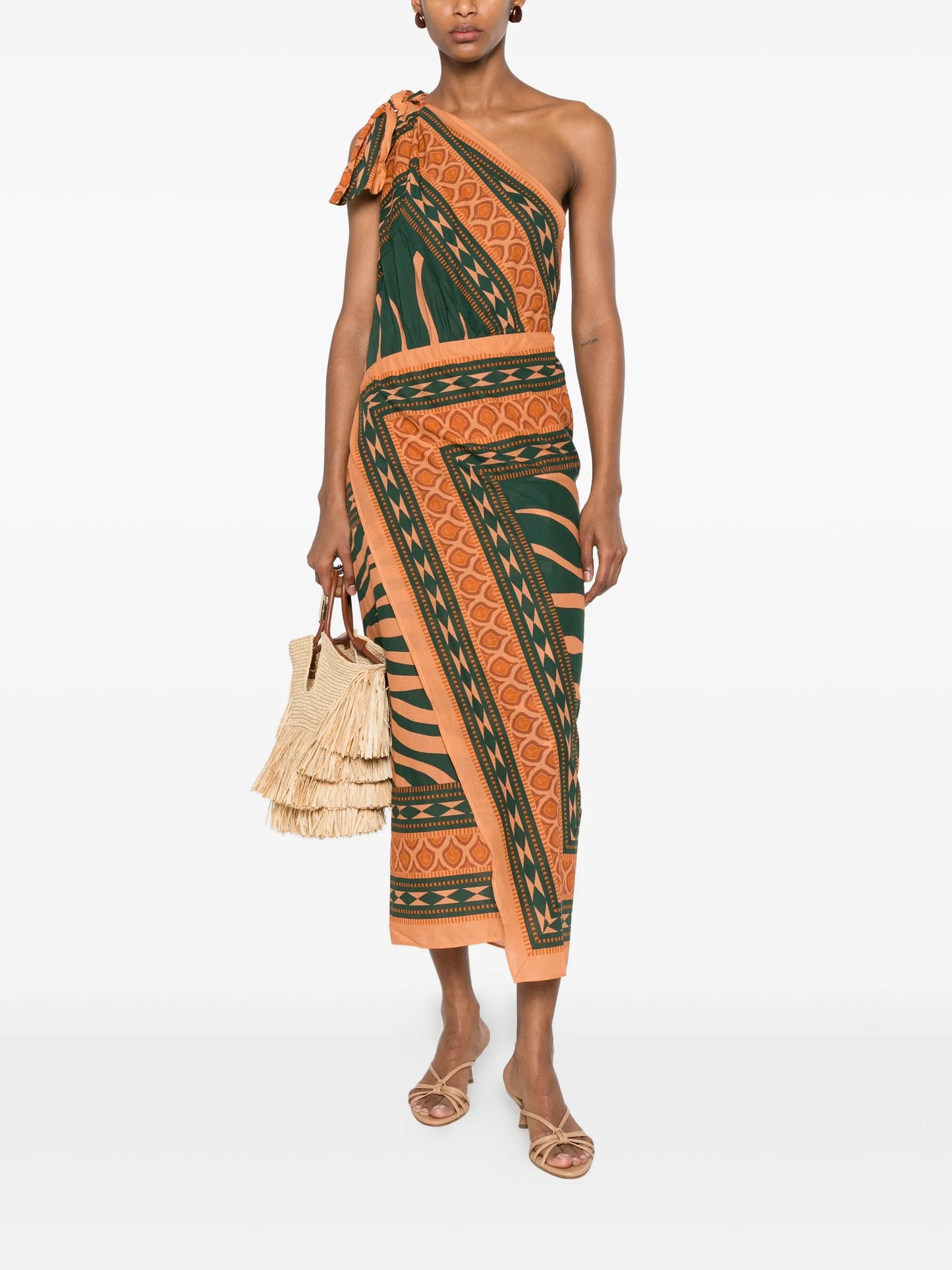 Embracing Courage one-shoulder midi dress