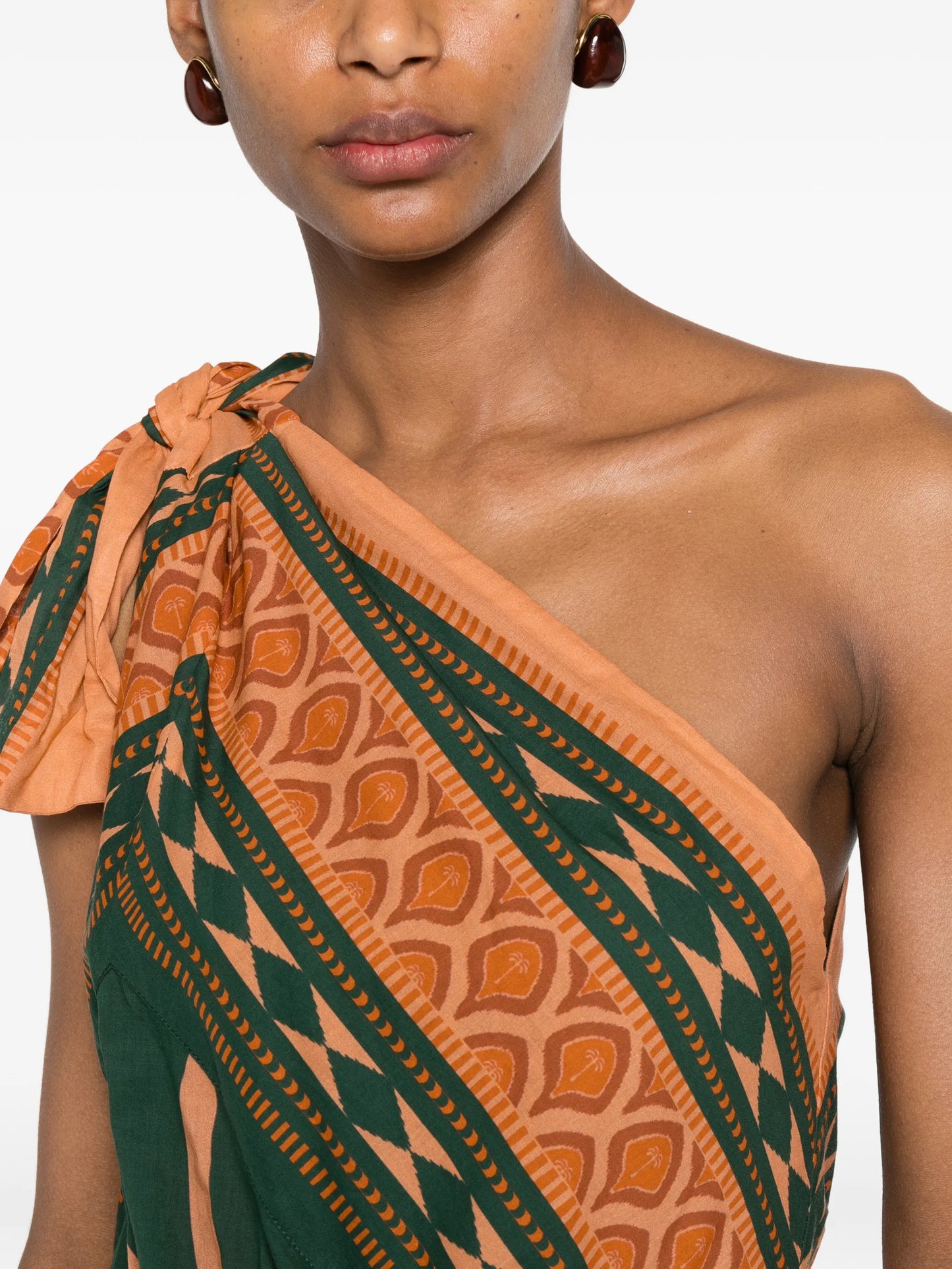 Embracing Courage one-shoulder midi dress