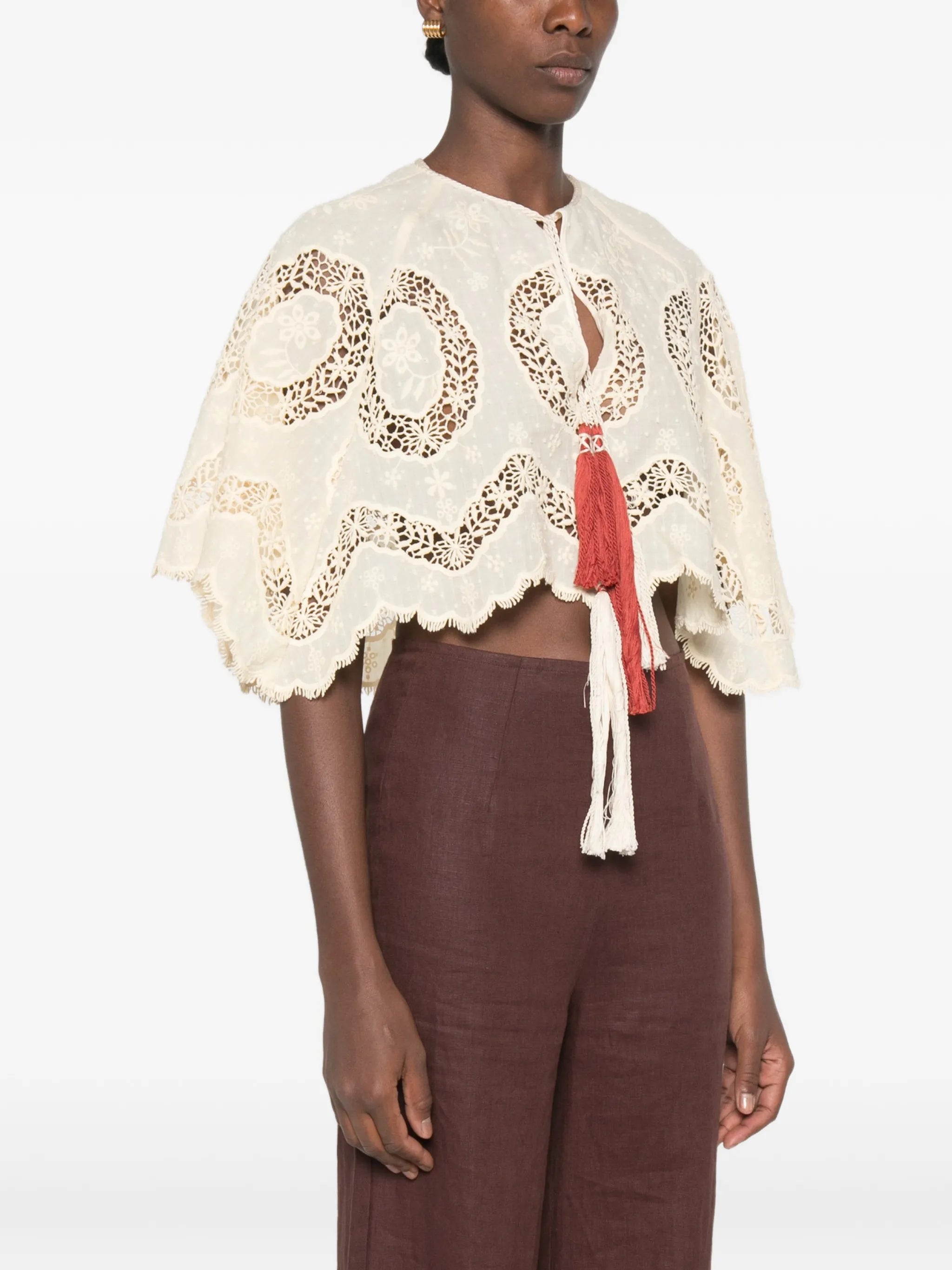 tassel-detail blouse