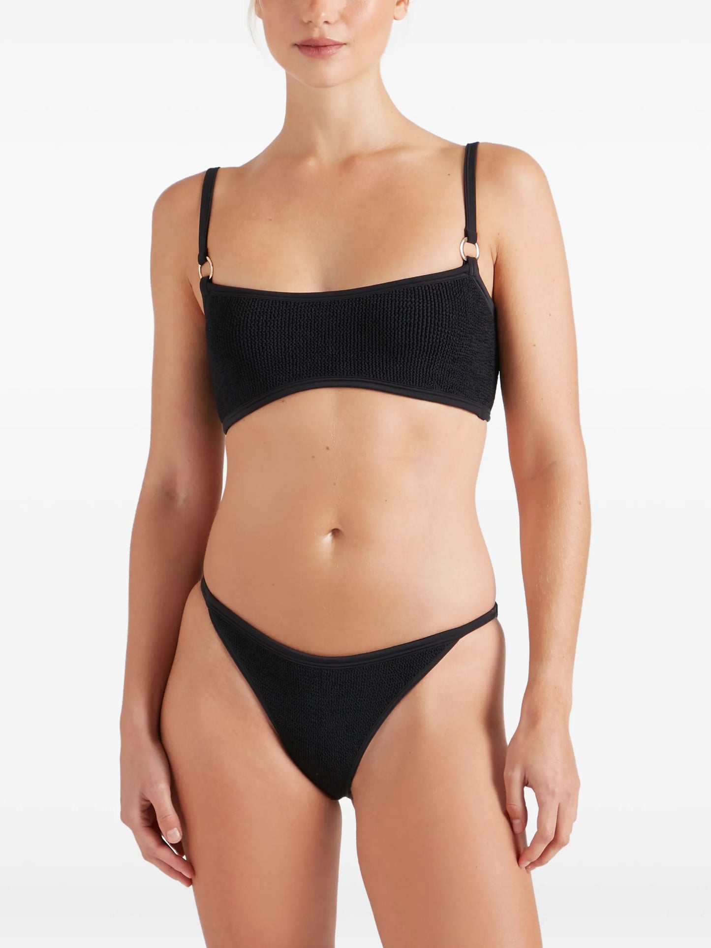 Iris crinkle-effect bikini