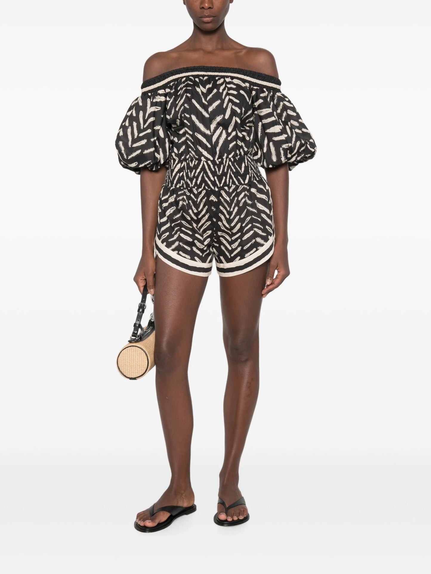 geometric-pattern jumpsuit