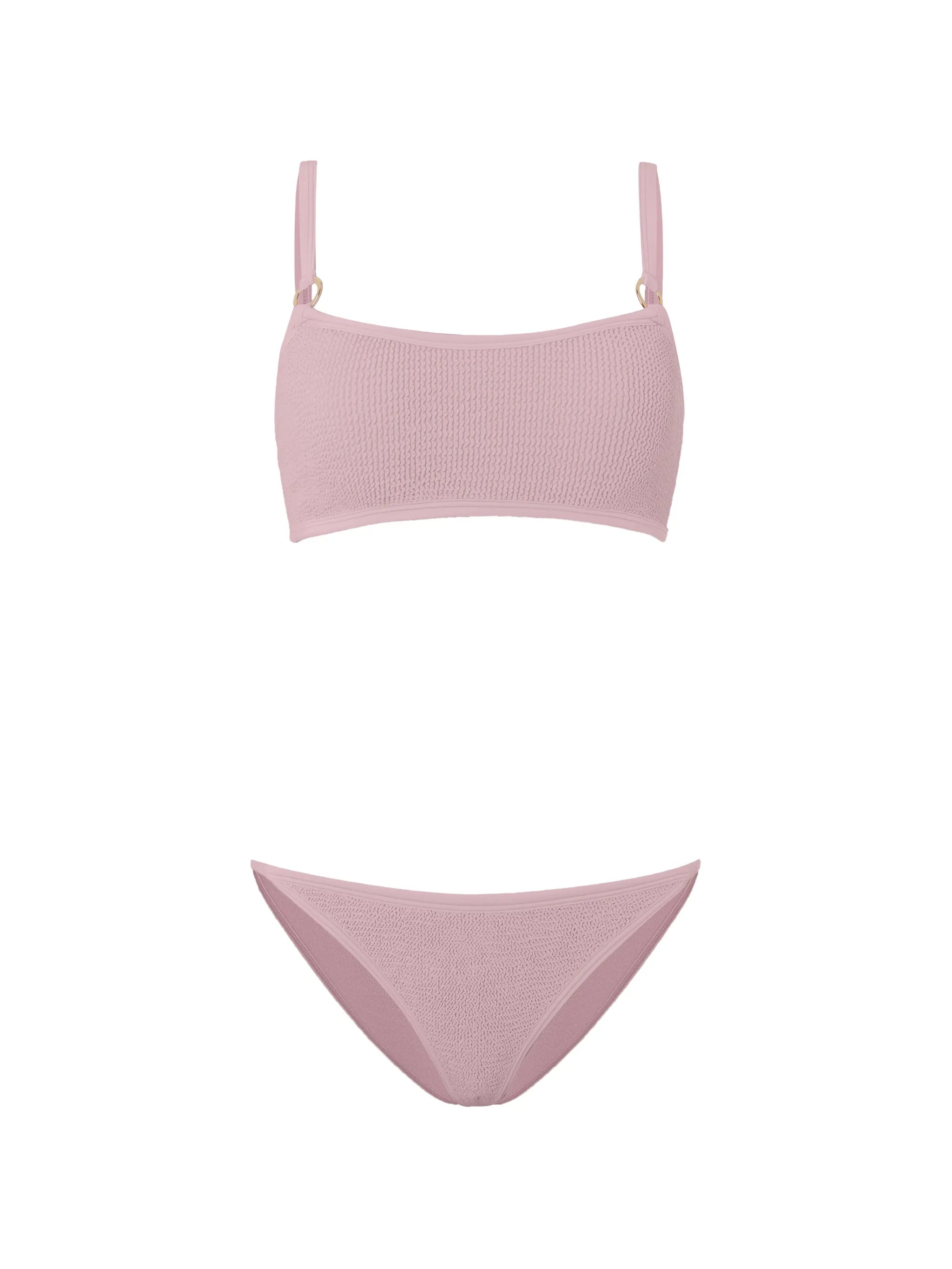 Iris crinkle-effect bikini
