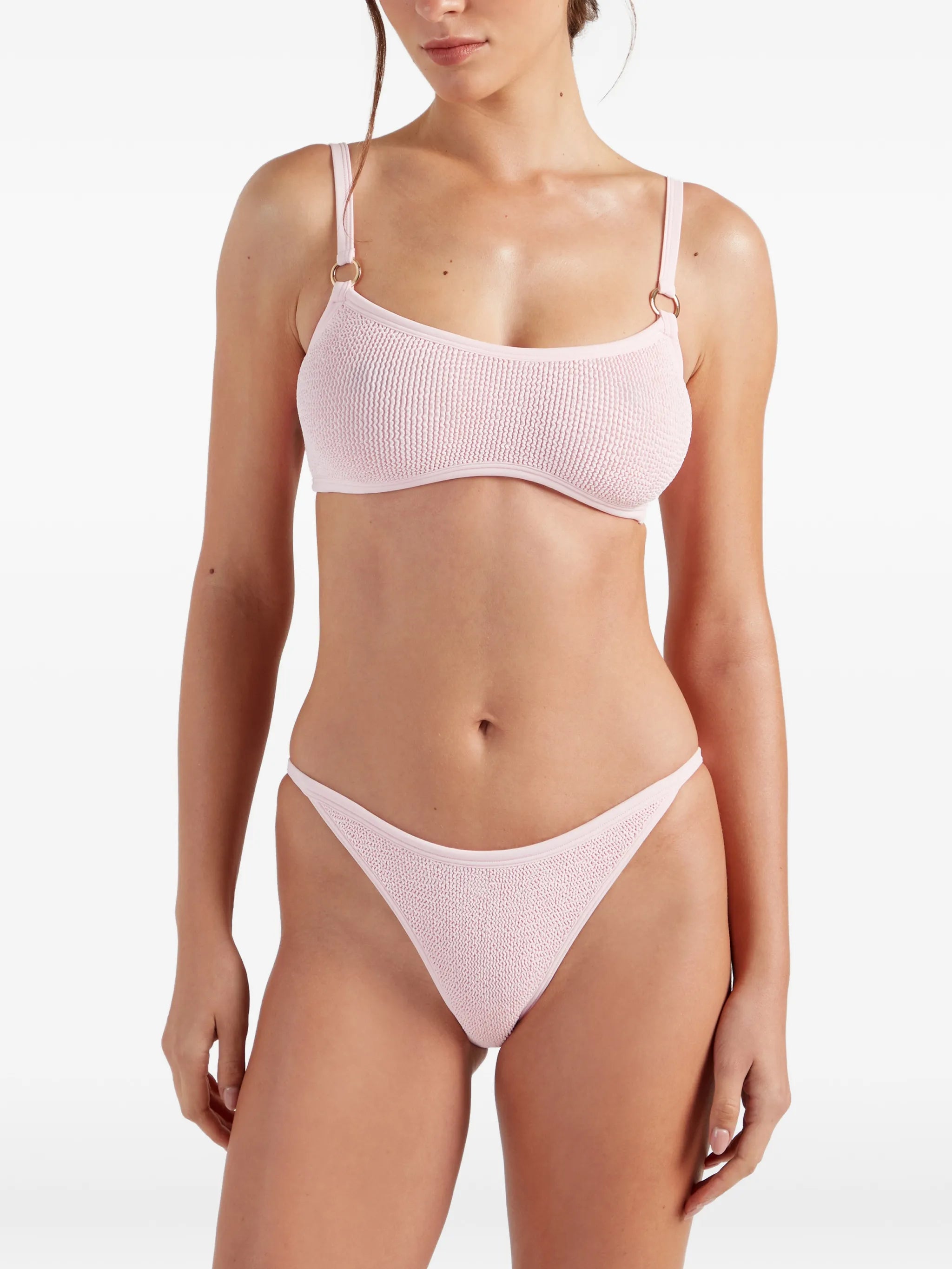 Iris crinkle-effect bikini
