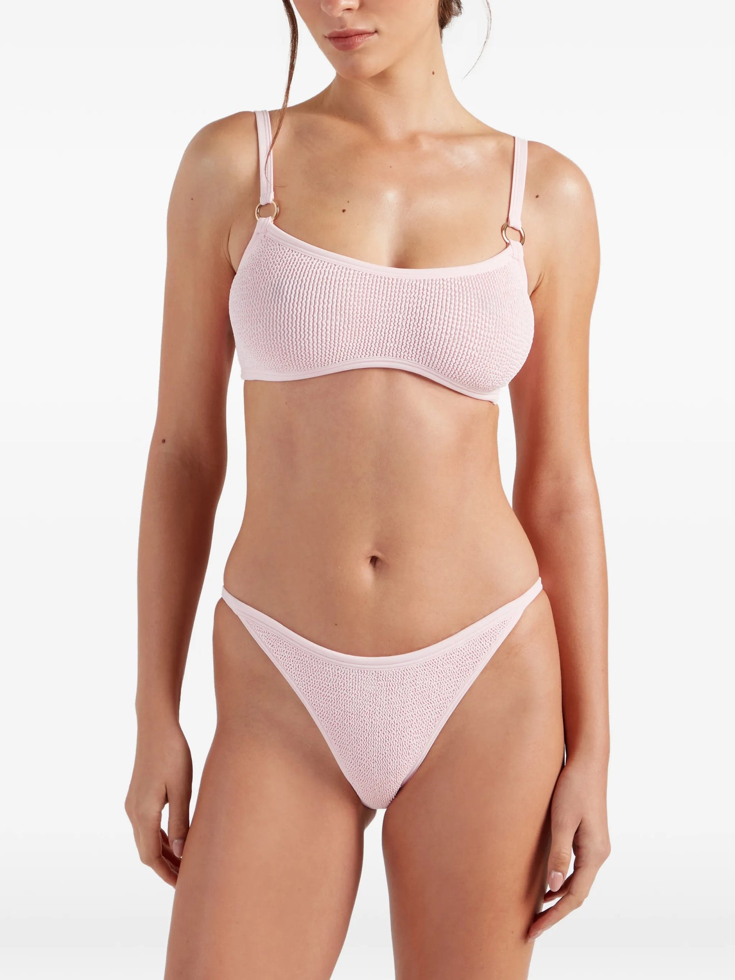 Iris crinkle-effect bikini