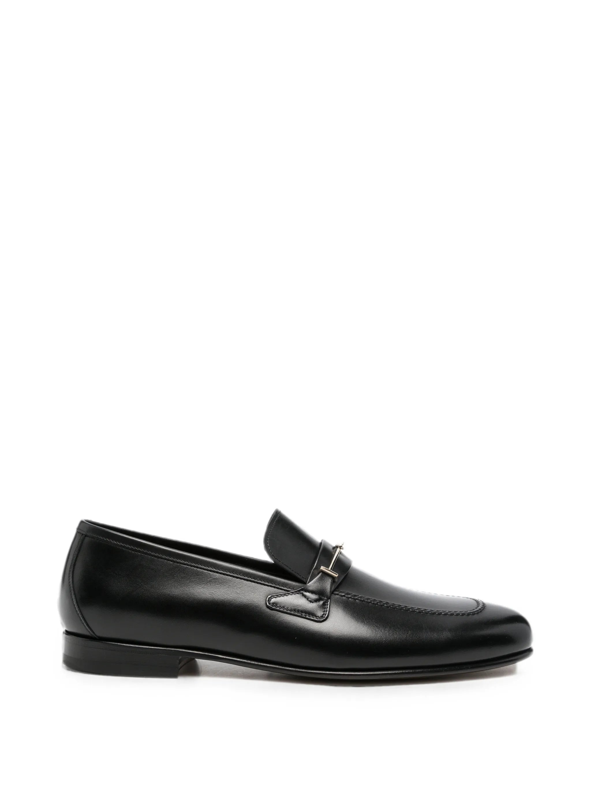 Gigi T-hardware leather loafers