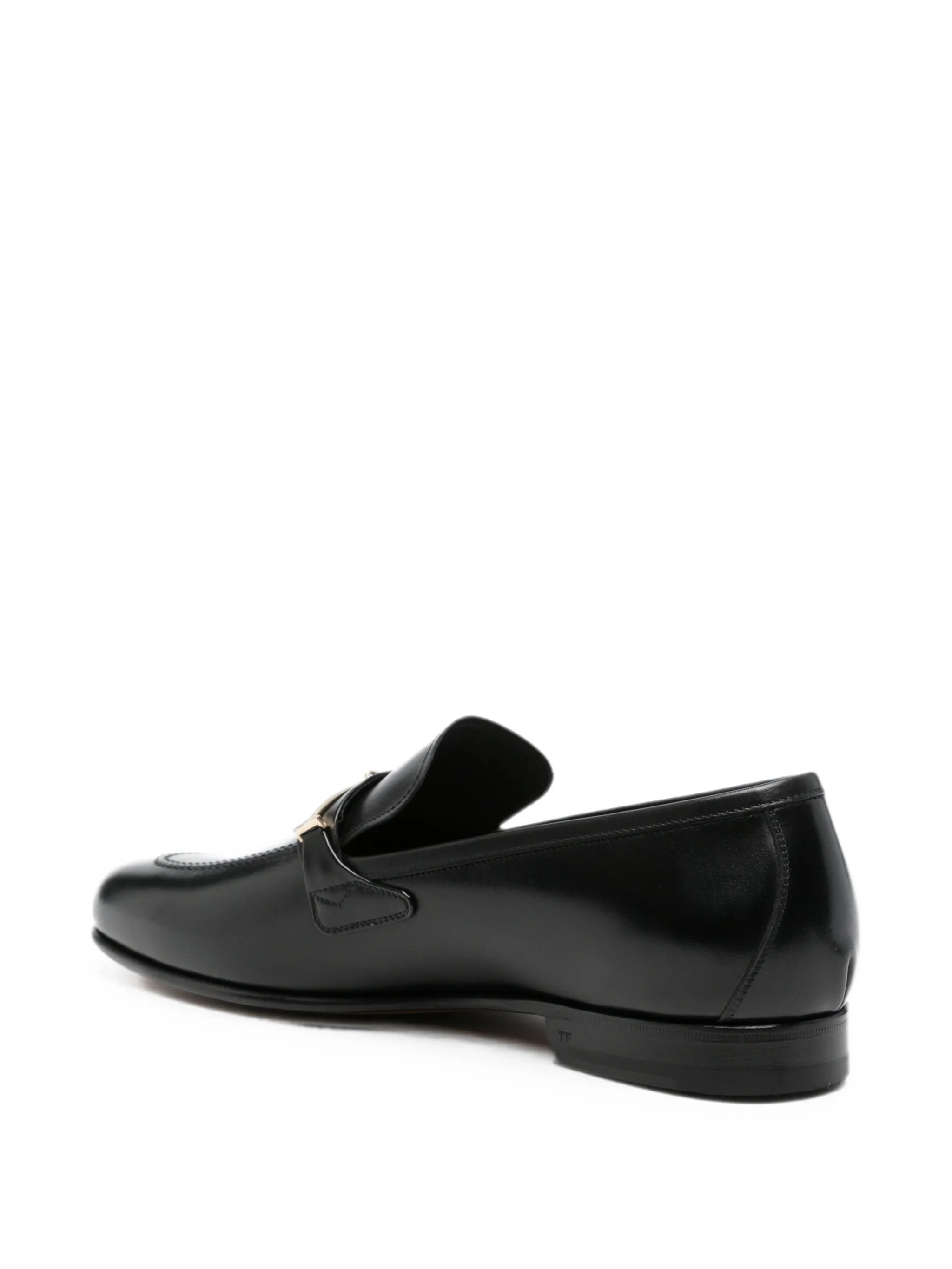 Gigi T-hardware leather loafers