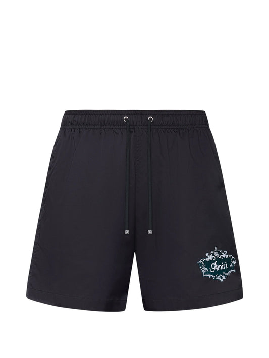 crest-detail swim shorts