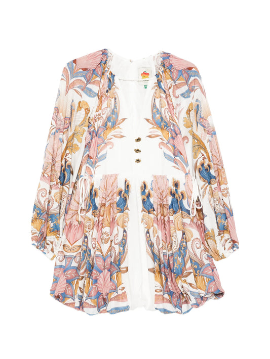 Sea Garden floral-print mini dress