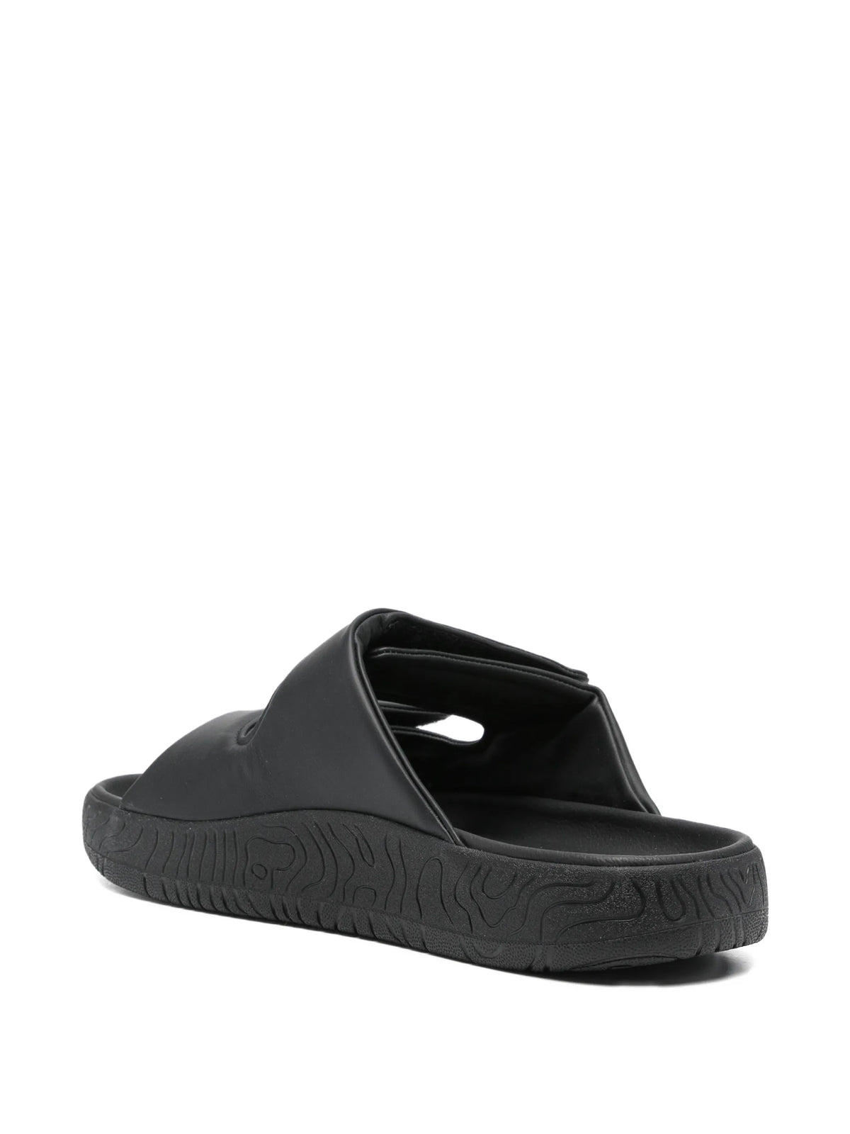 Etna bold leather full black slides
