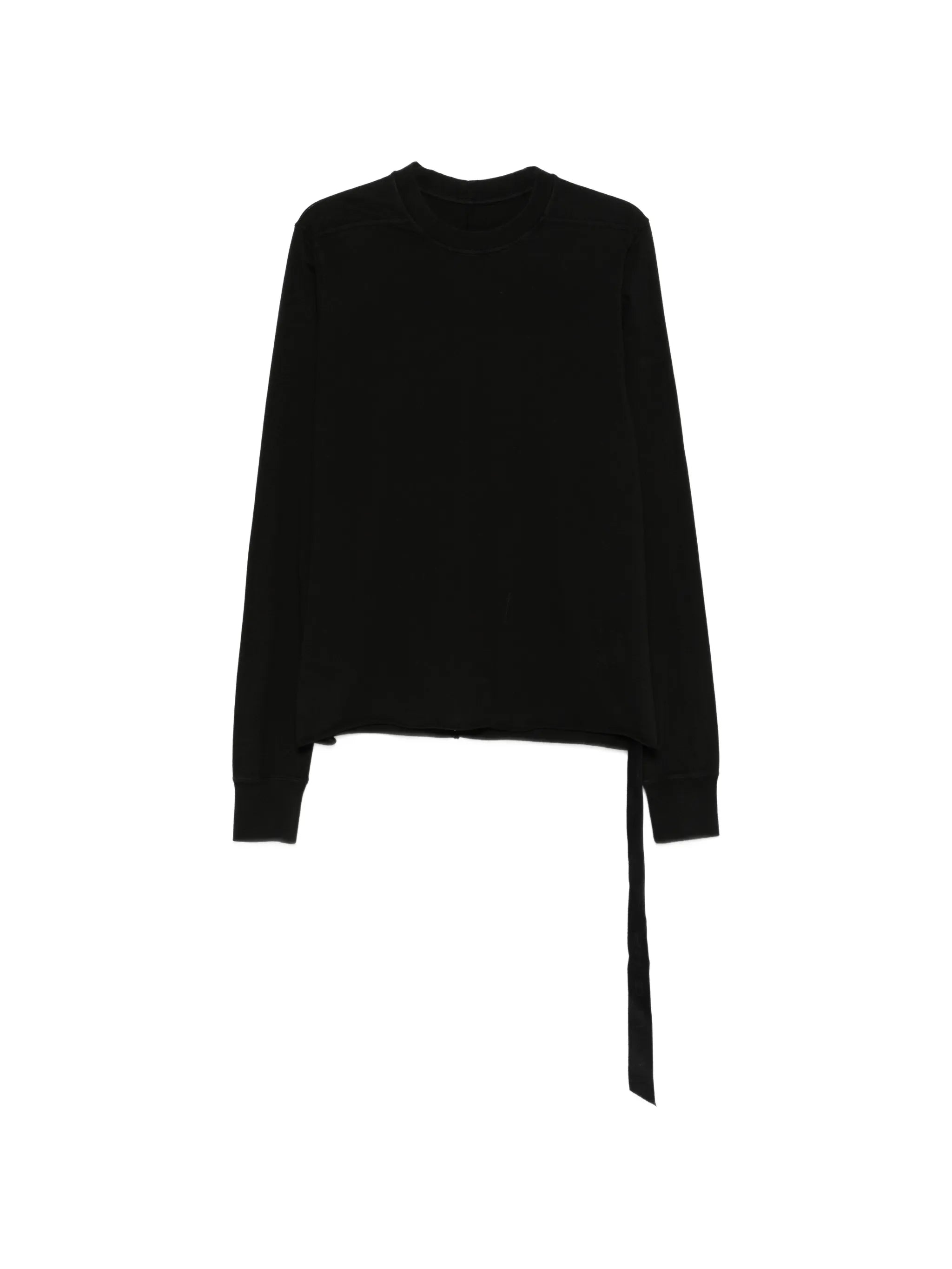 Temple crewneck sweat in black cotton gauze jersey